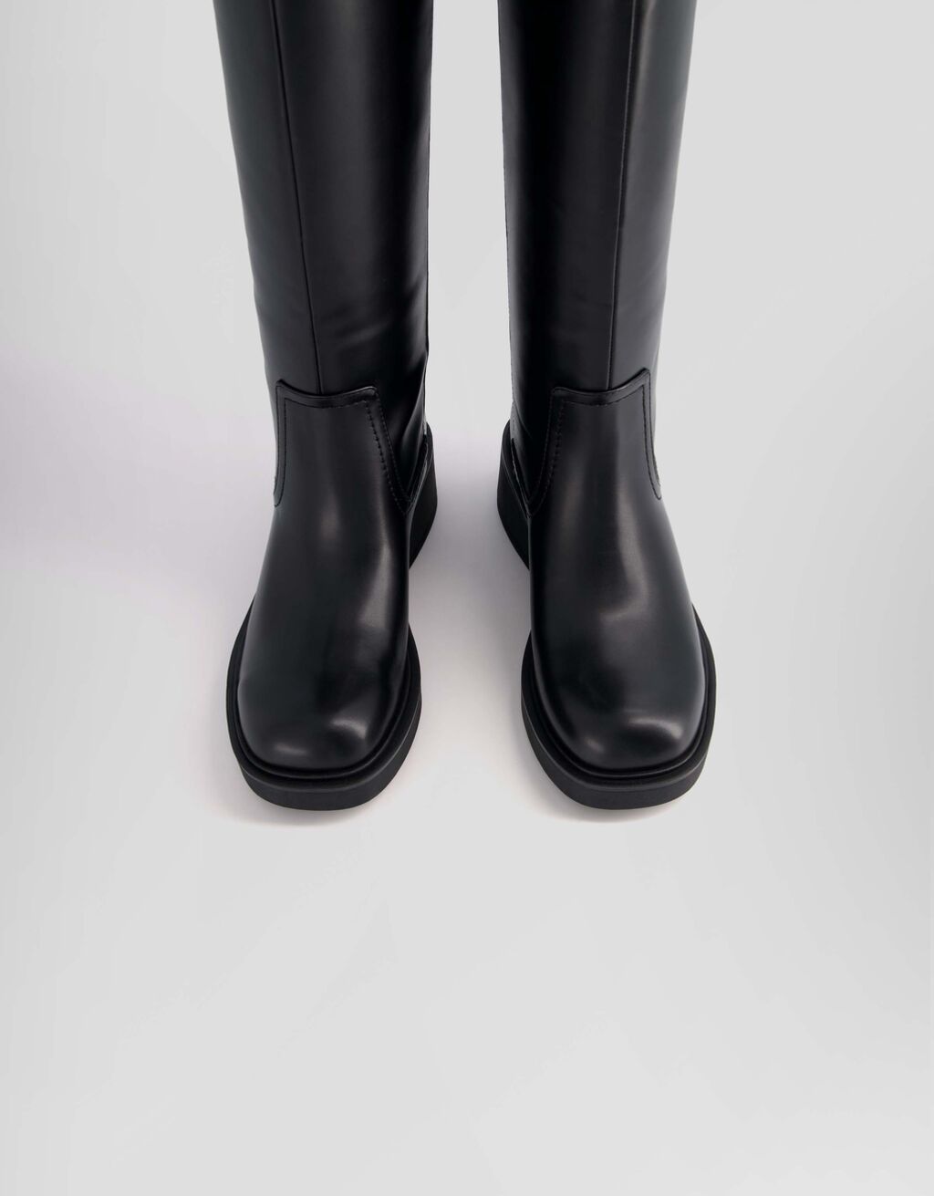 Bottes plates basiques-Noir-2