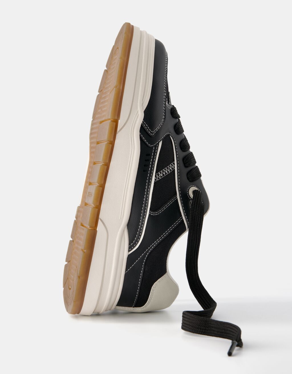 Sneakers tipo skate da uomo-Nero-1