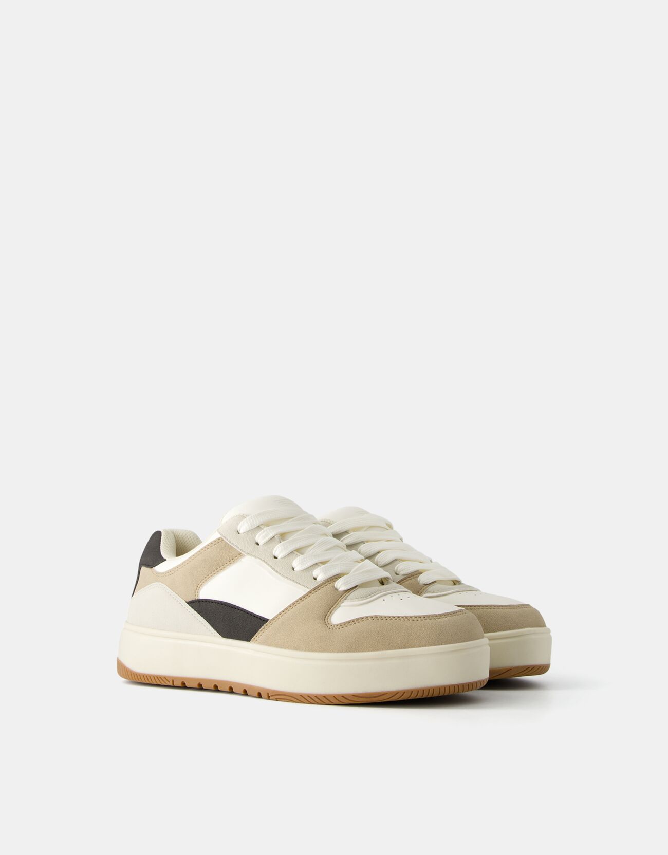 Bershka Herren-Sneaker Mit Mehreren Elementen Herren 39 Sandfarbe