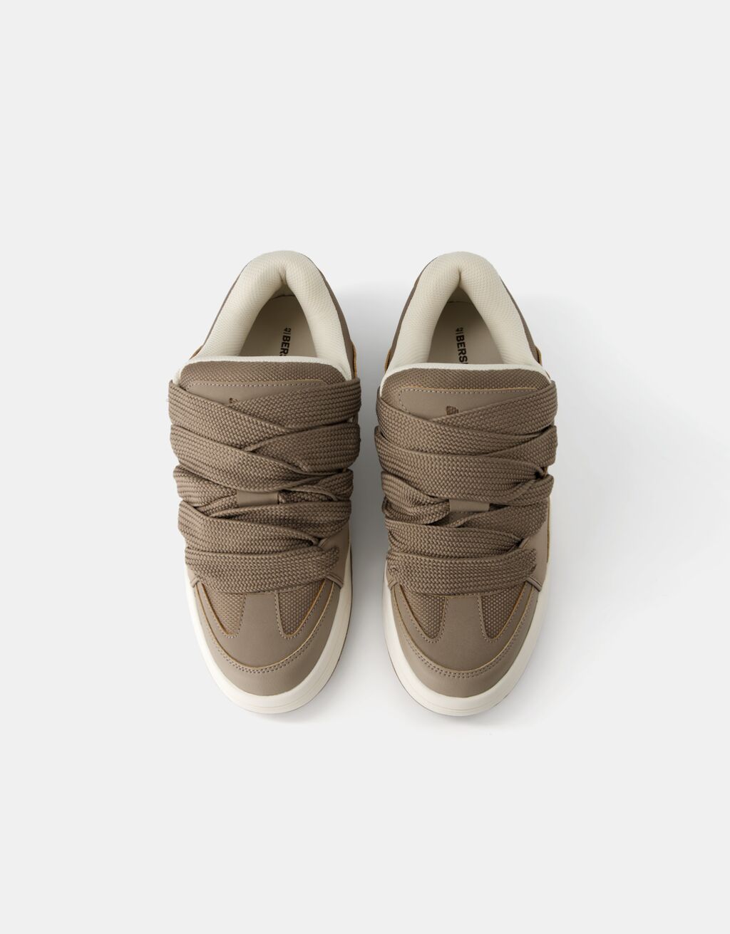 حذاء رياضي تزلج رجالي سميك-رمادي بني-4