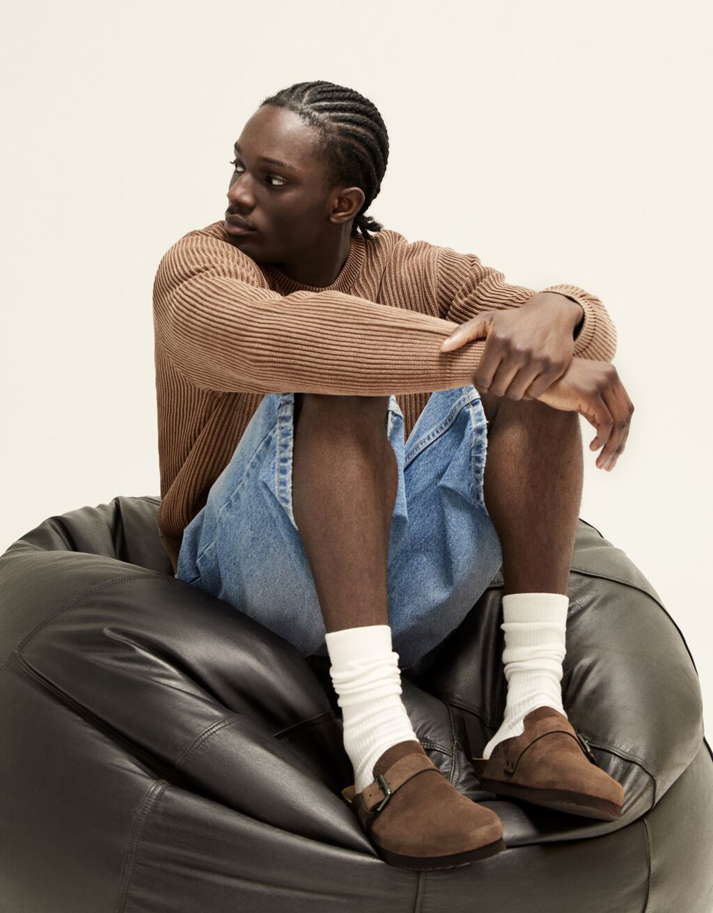 Sabot da uomo in PELLE con fibbia Uomo Bershka