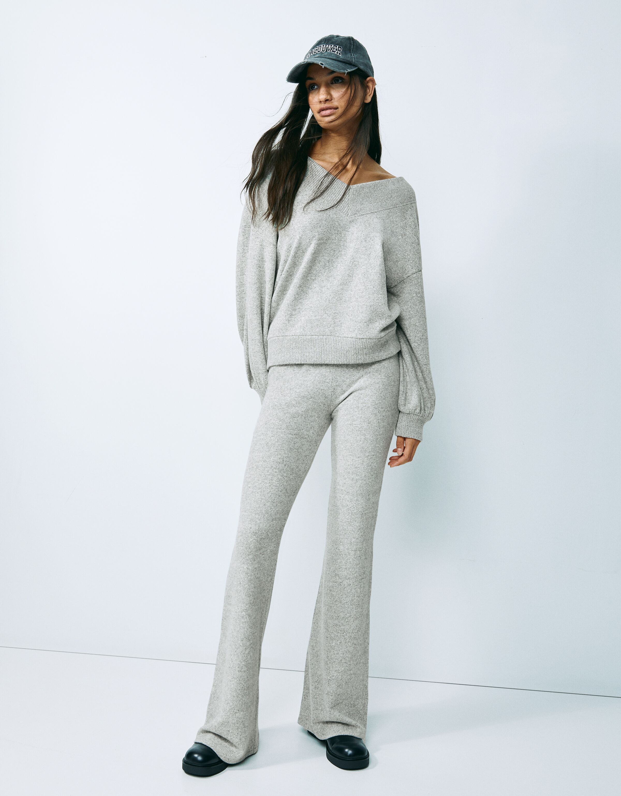 Grey online sweater set
