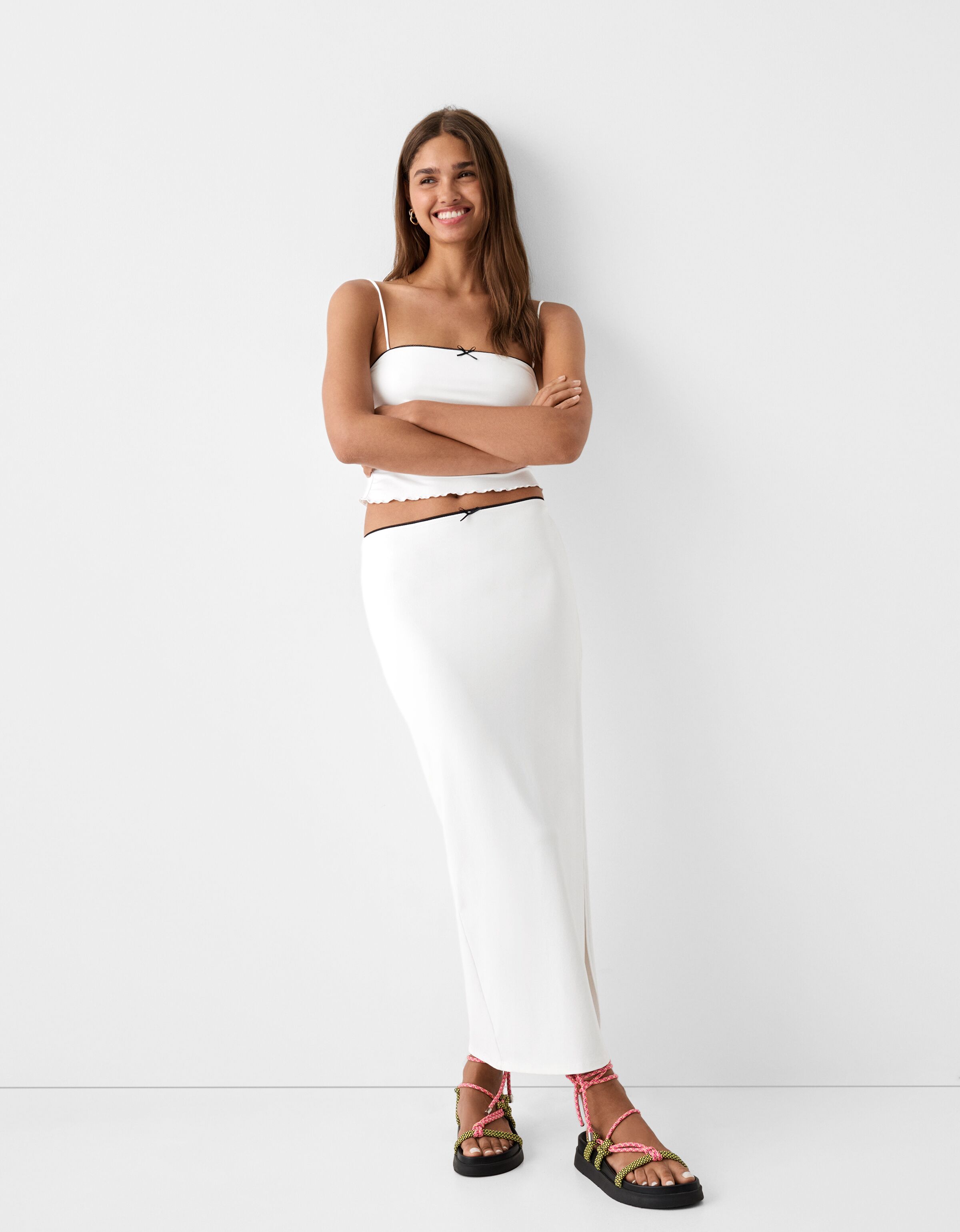Set top e gonna con fiocco Donna Bershka