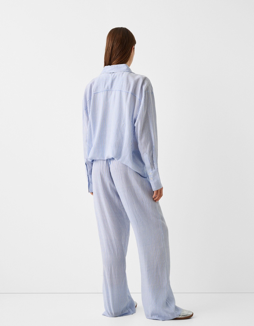 Shirt and trousers set-Light blue-2