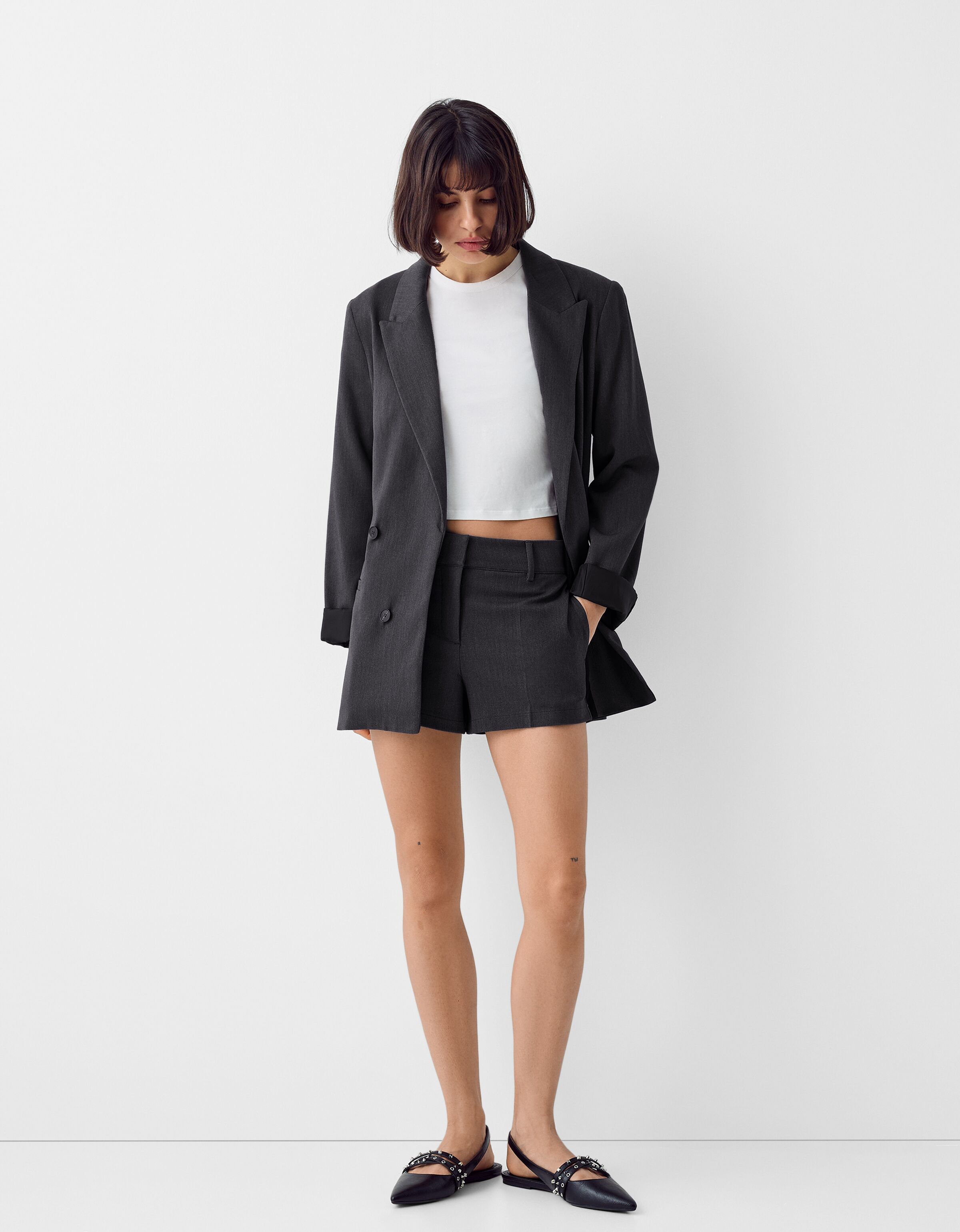 Tailored blazer and short set Blazers and suits Women Bershka