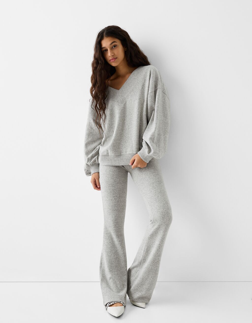 Ensemble pull et pantalon en maille sales