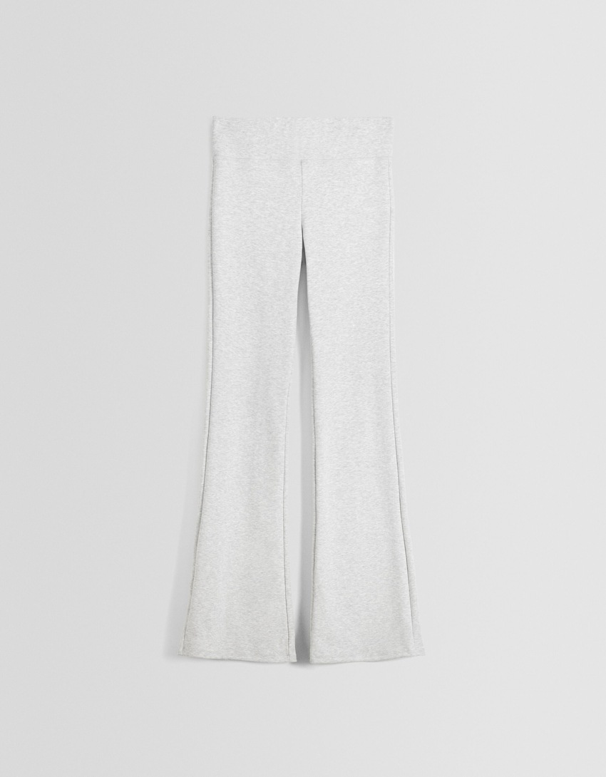 Ensemble top et pantalon flare-Gris-10