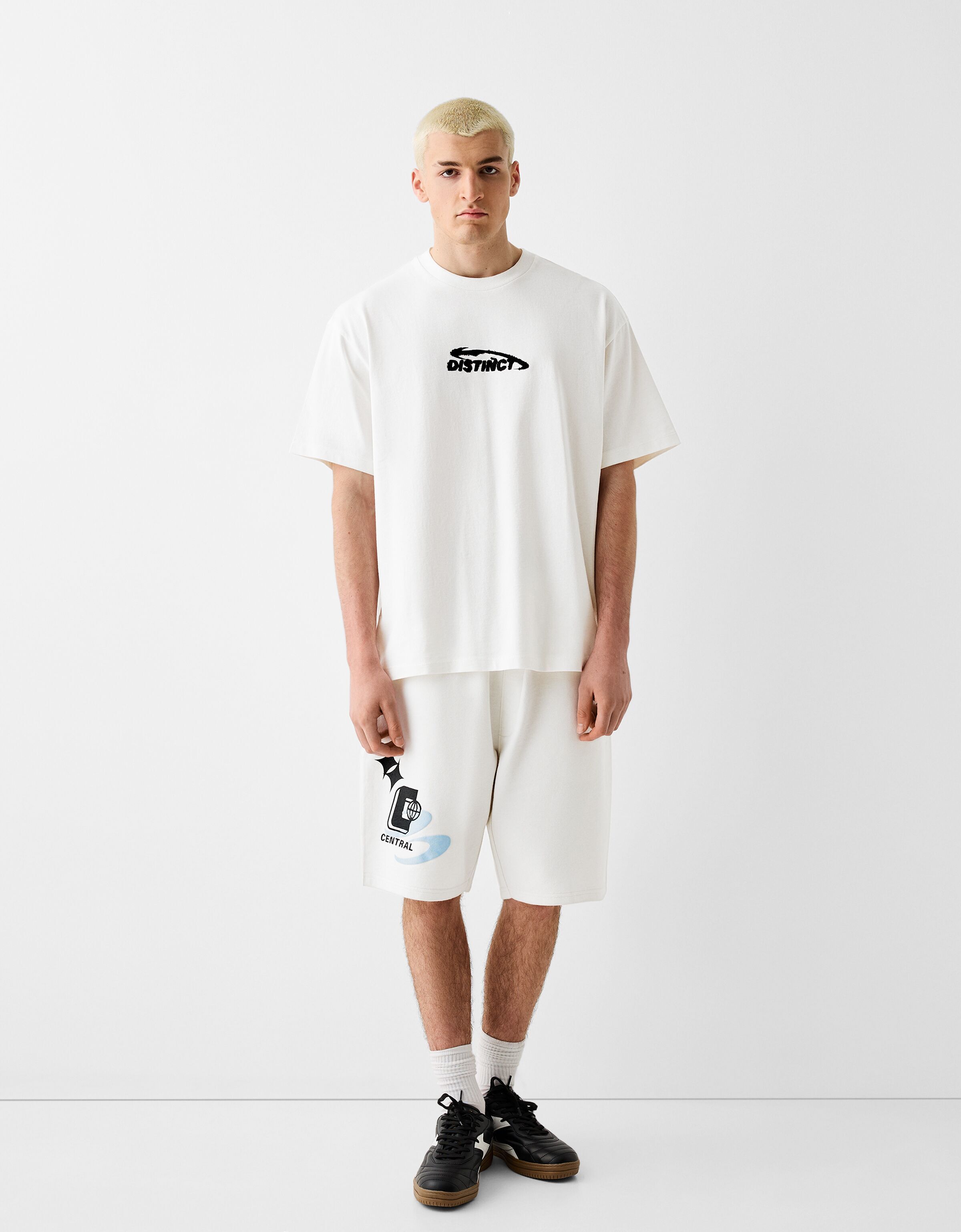 Bershka white shorts hot sale
