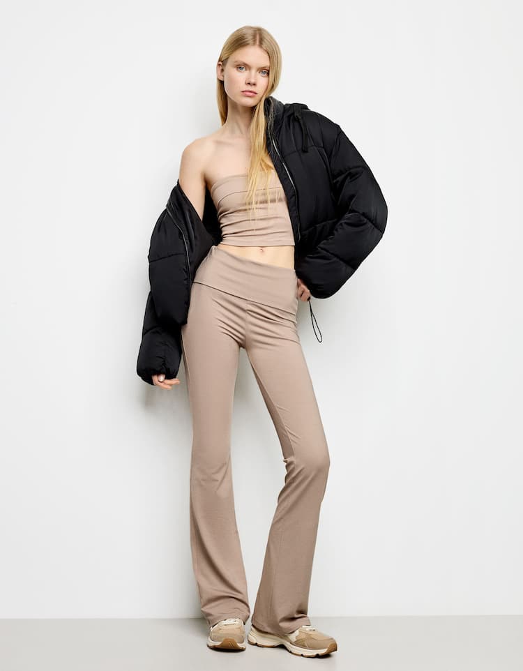 Top and flared trousers set
