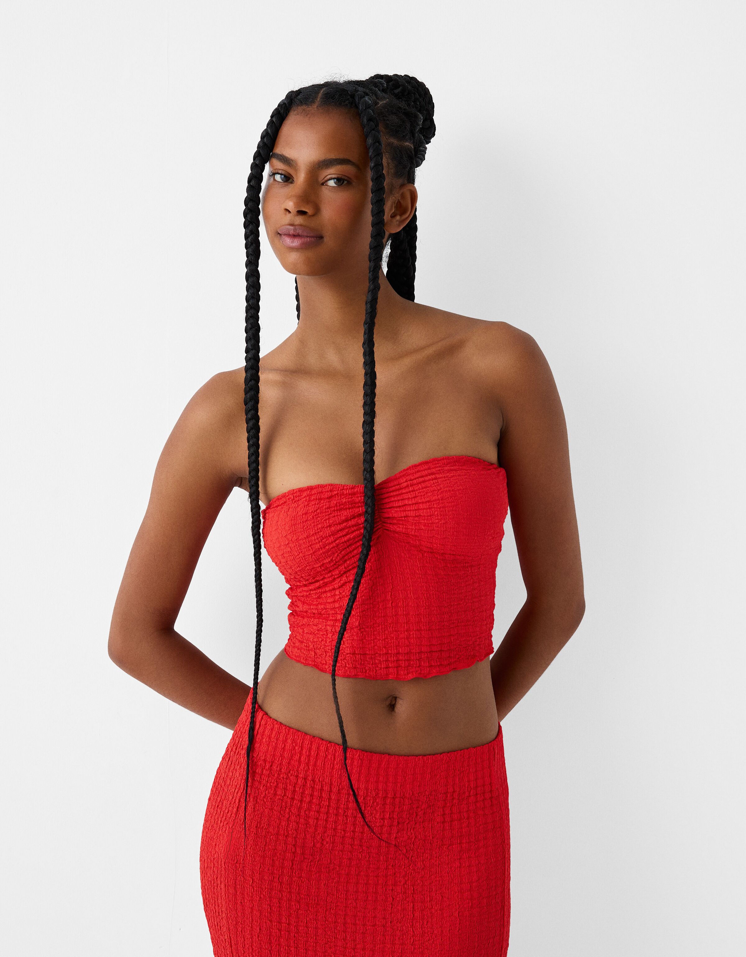 Jupe rouge bershka shop