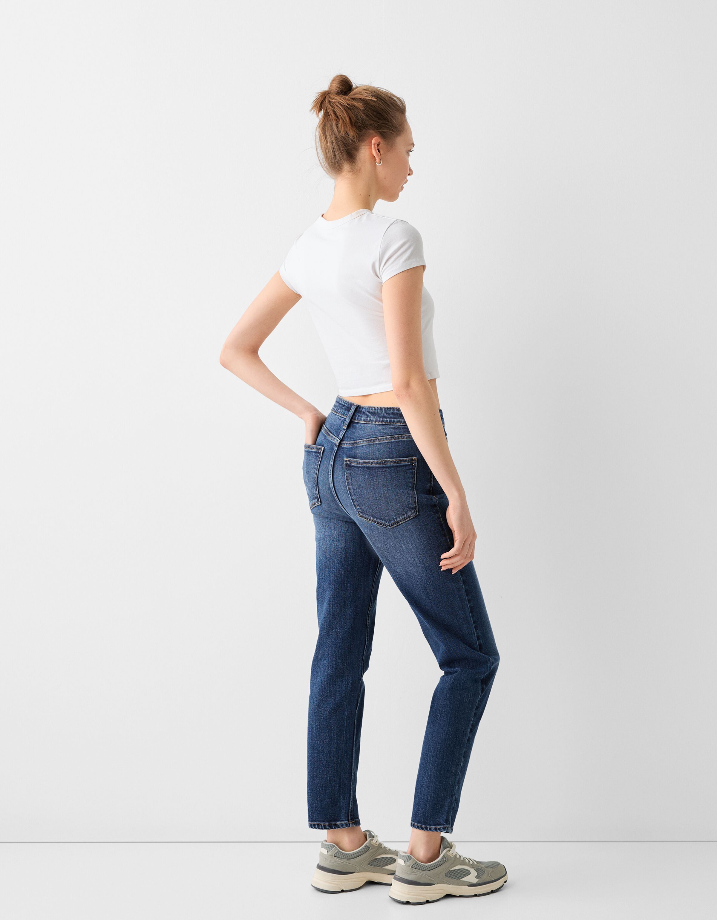 Slim fit comfort mom jeans Jeans BSK Teen Bershka