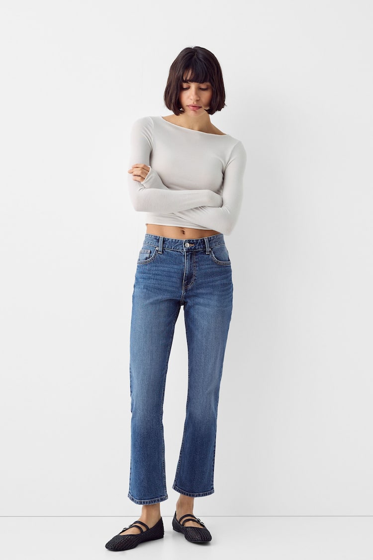 Cropped flared jeans