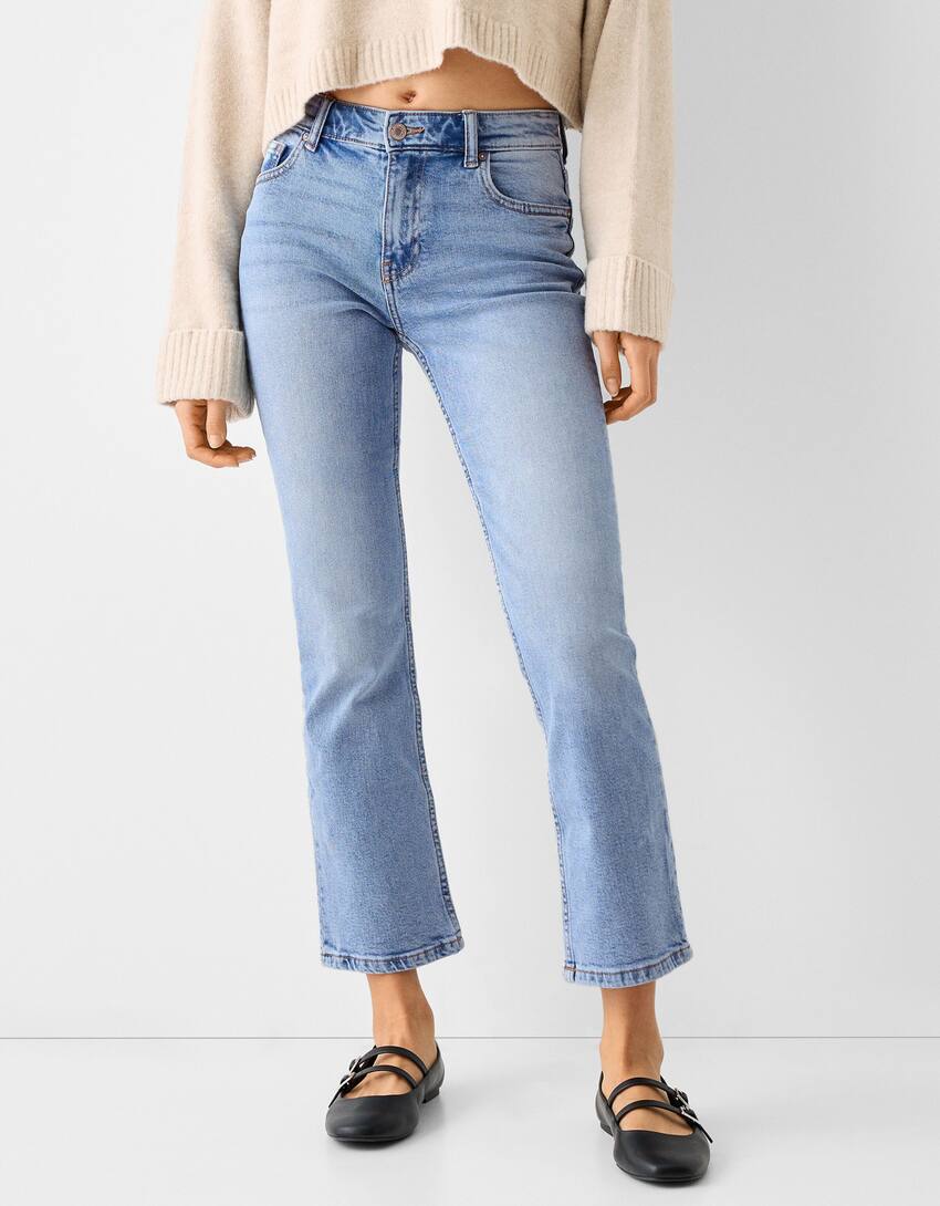 Cropped flared jeans