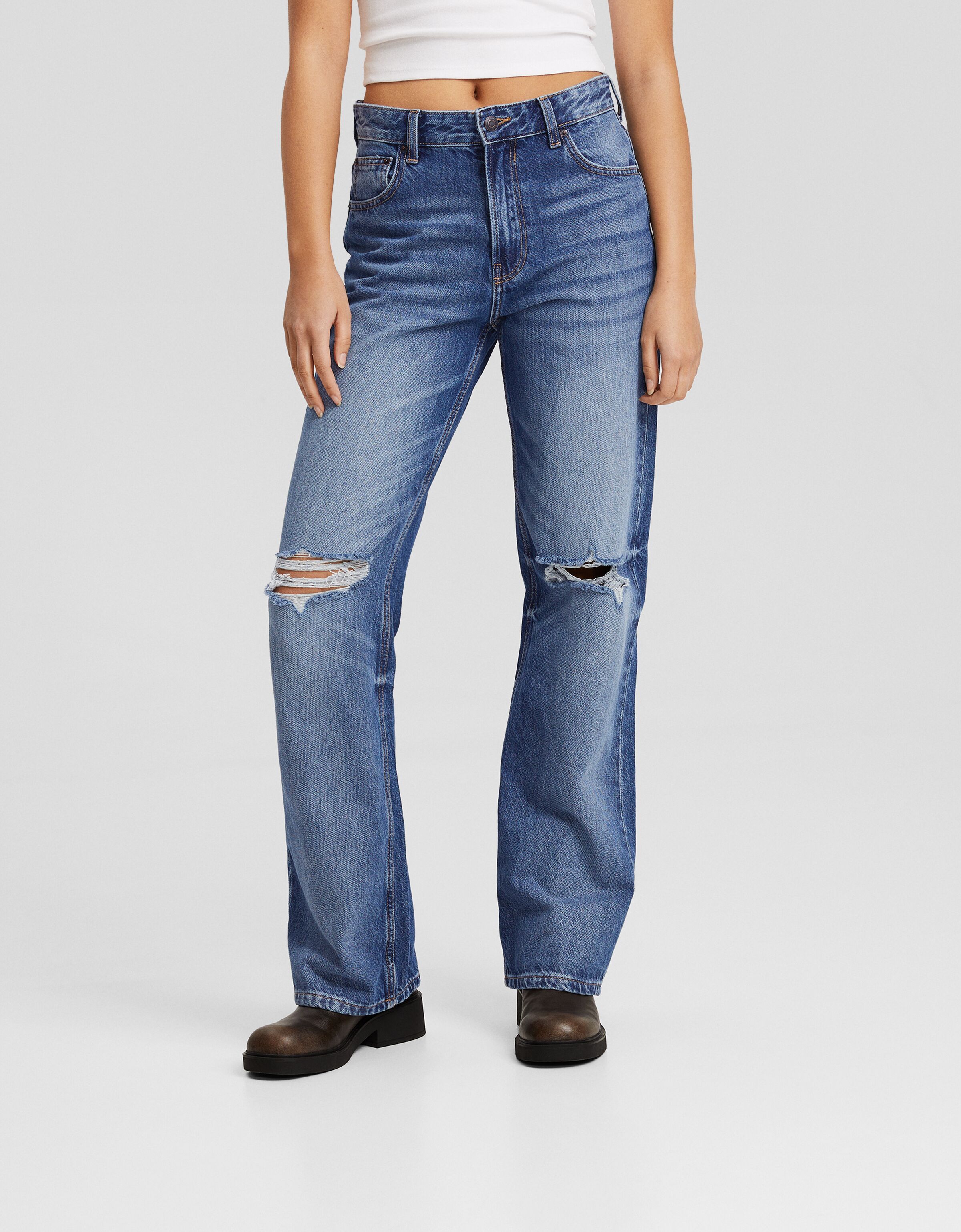 Jeans sale bershka strappati