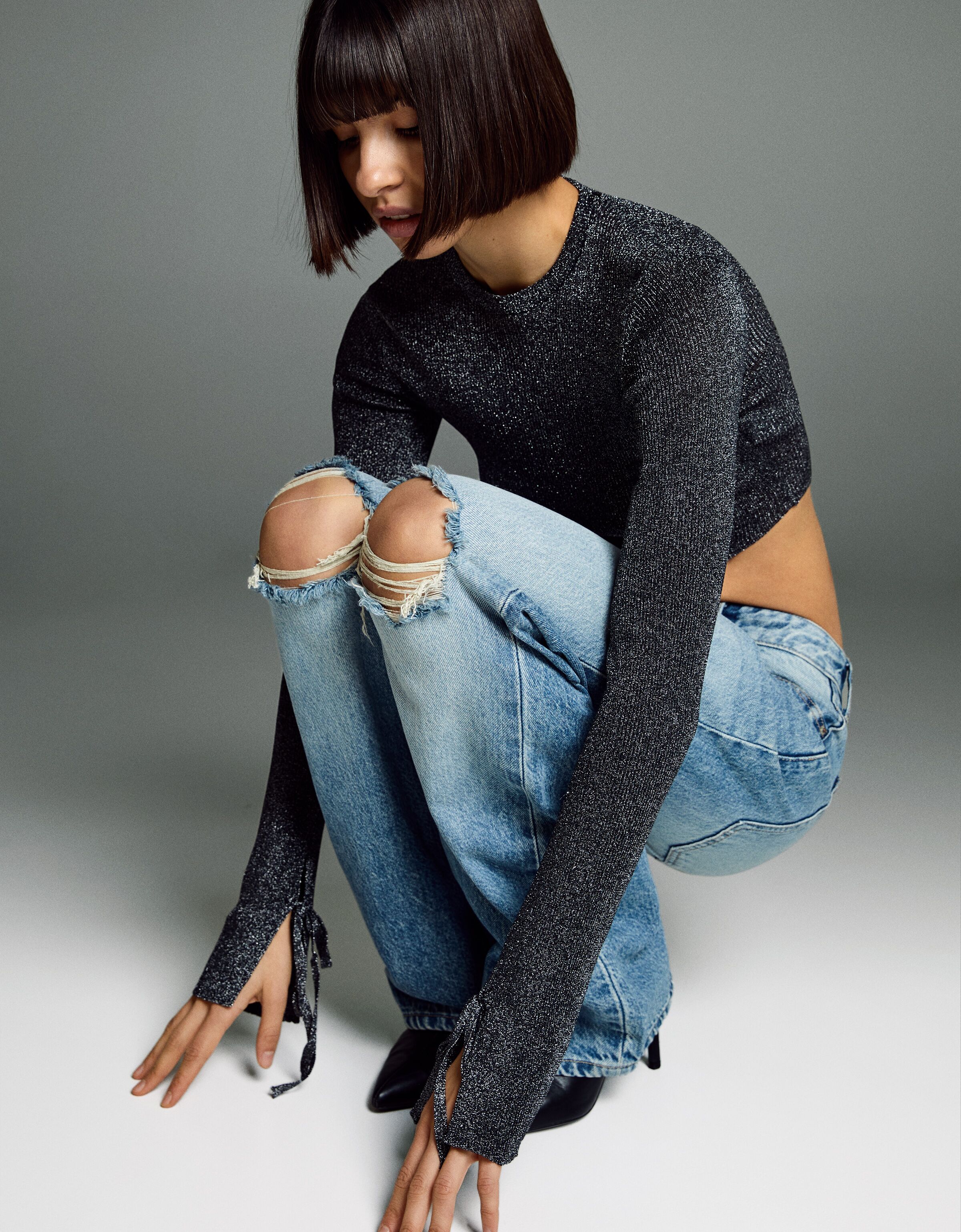 Jeans strappati ragazza bershka outlet