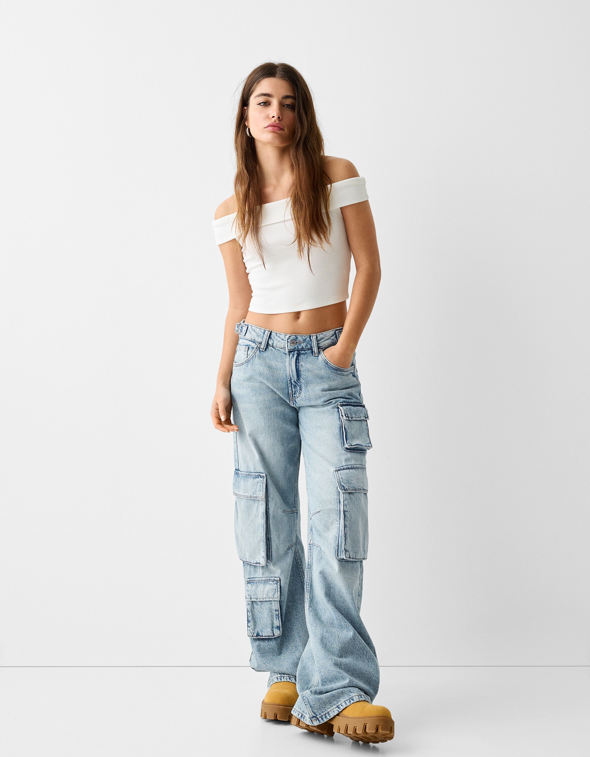 Pantalones de bershka online con cadena