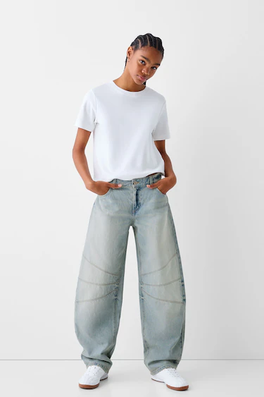 Lo nuevo en Jeans anchos de cintura alta mezclilla!