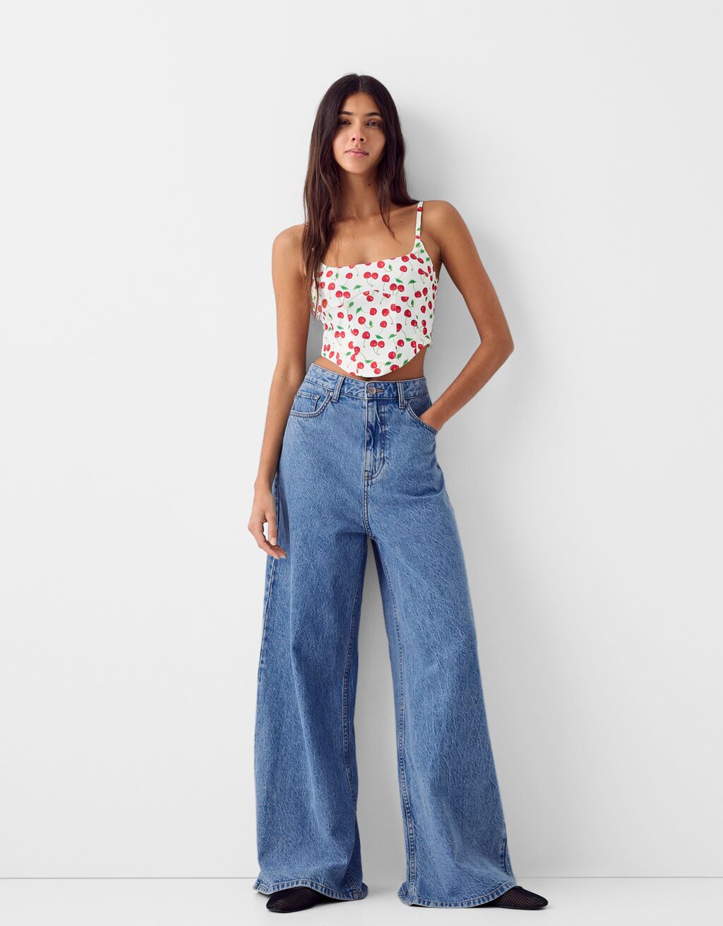Baggy top jeans bershka