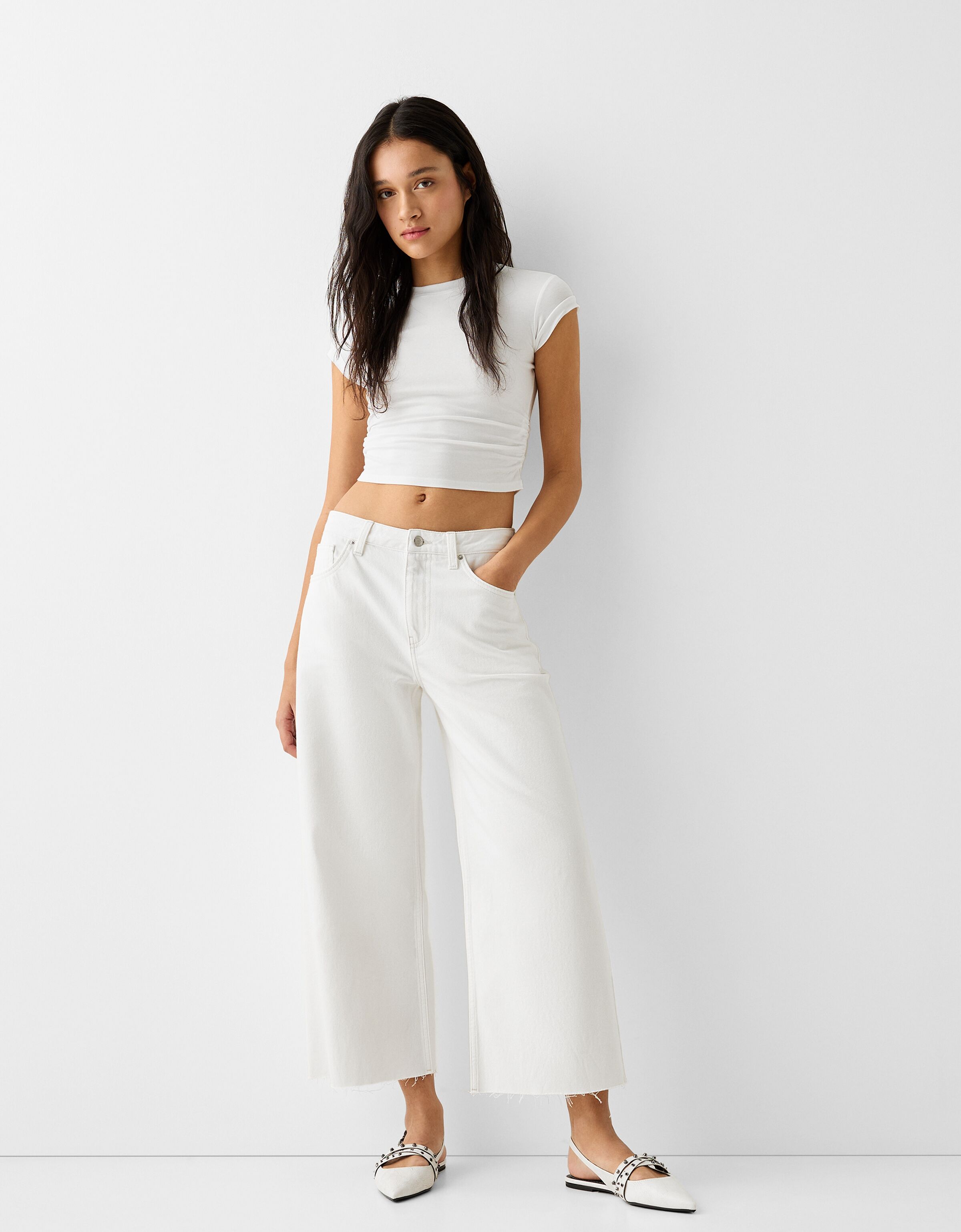 Bershka clearance denim culottes