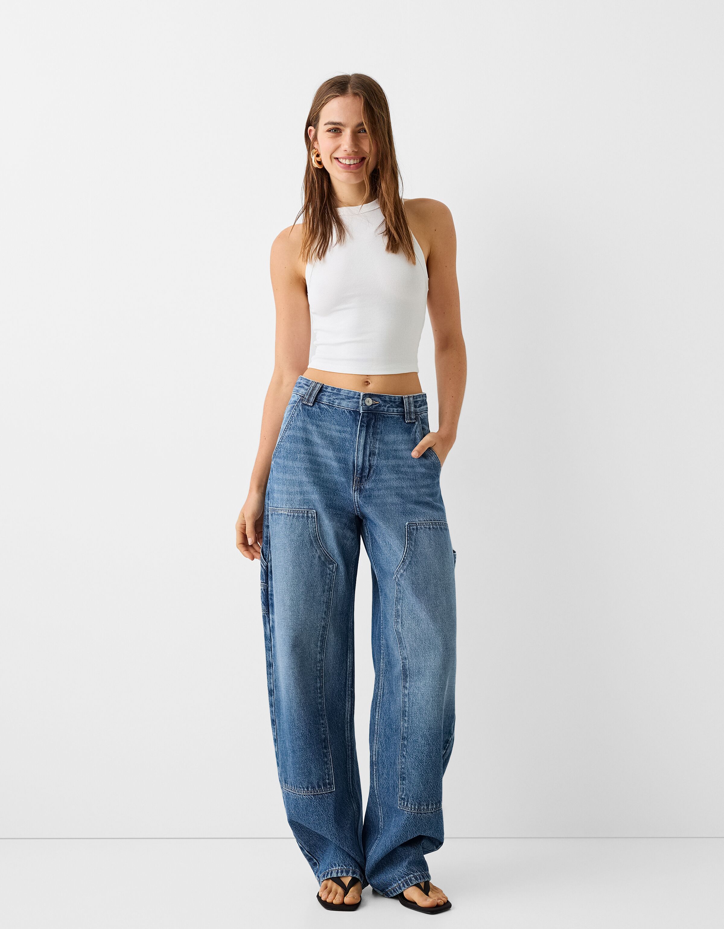 Jeans neri strappati on sale bershka