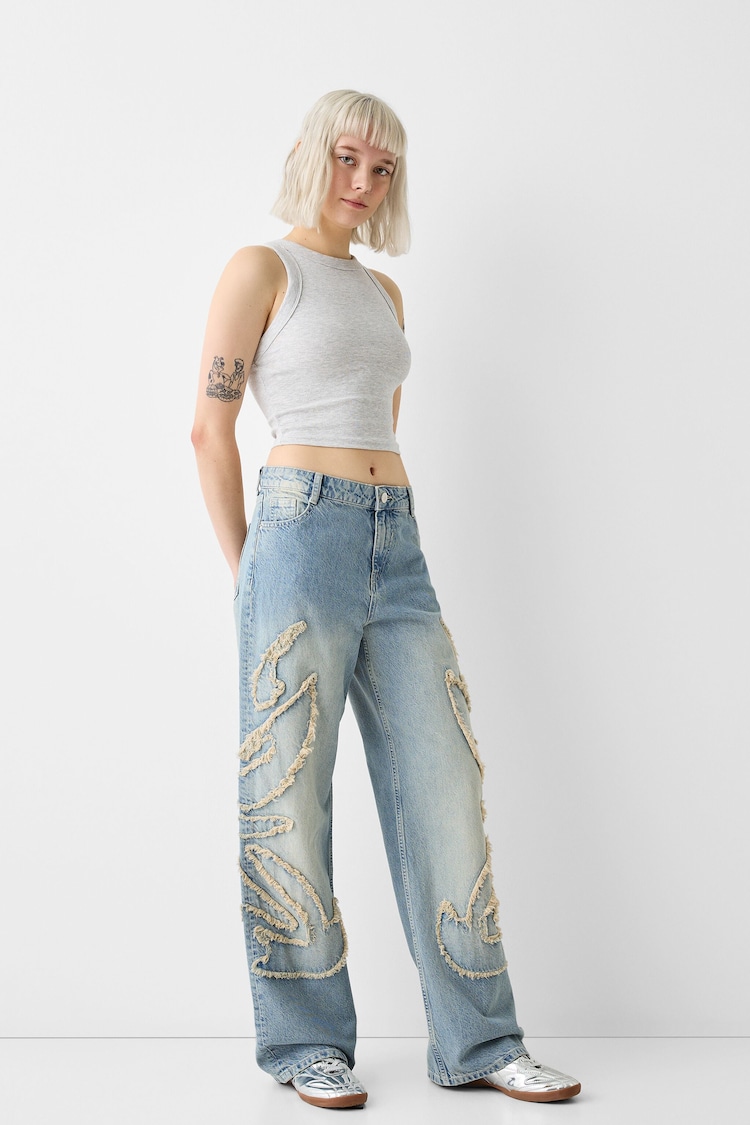 Jeans baggy con dettaglio