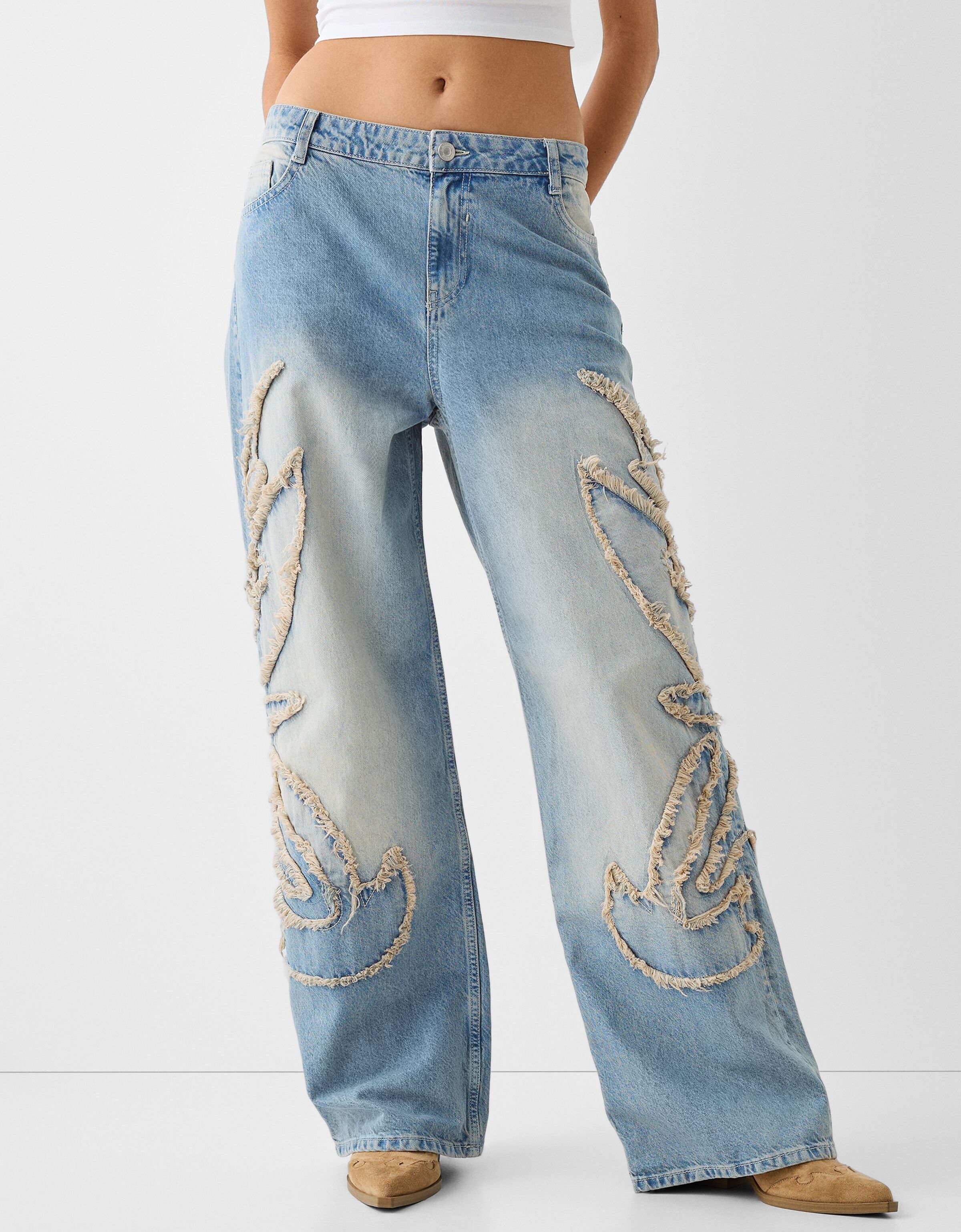 Jean baggy femme bershka on sale