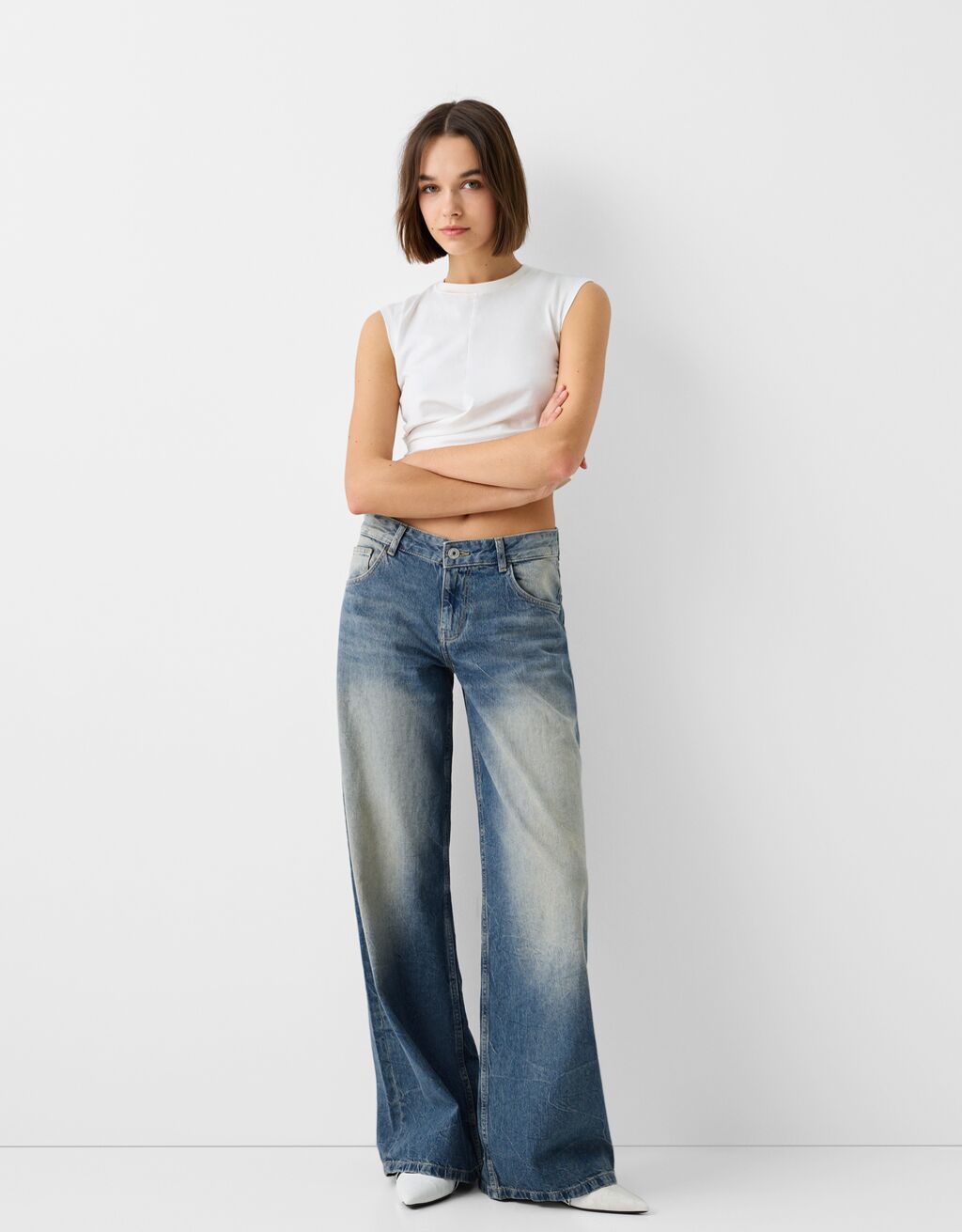 Jeans baggy low waist - Mujer | Bershka