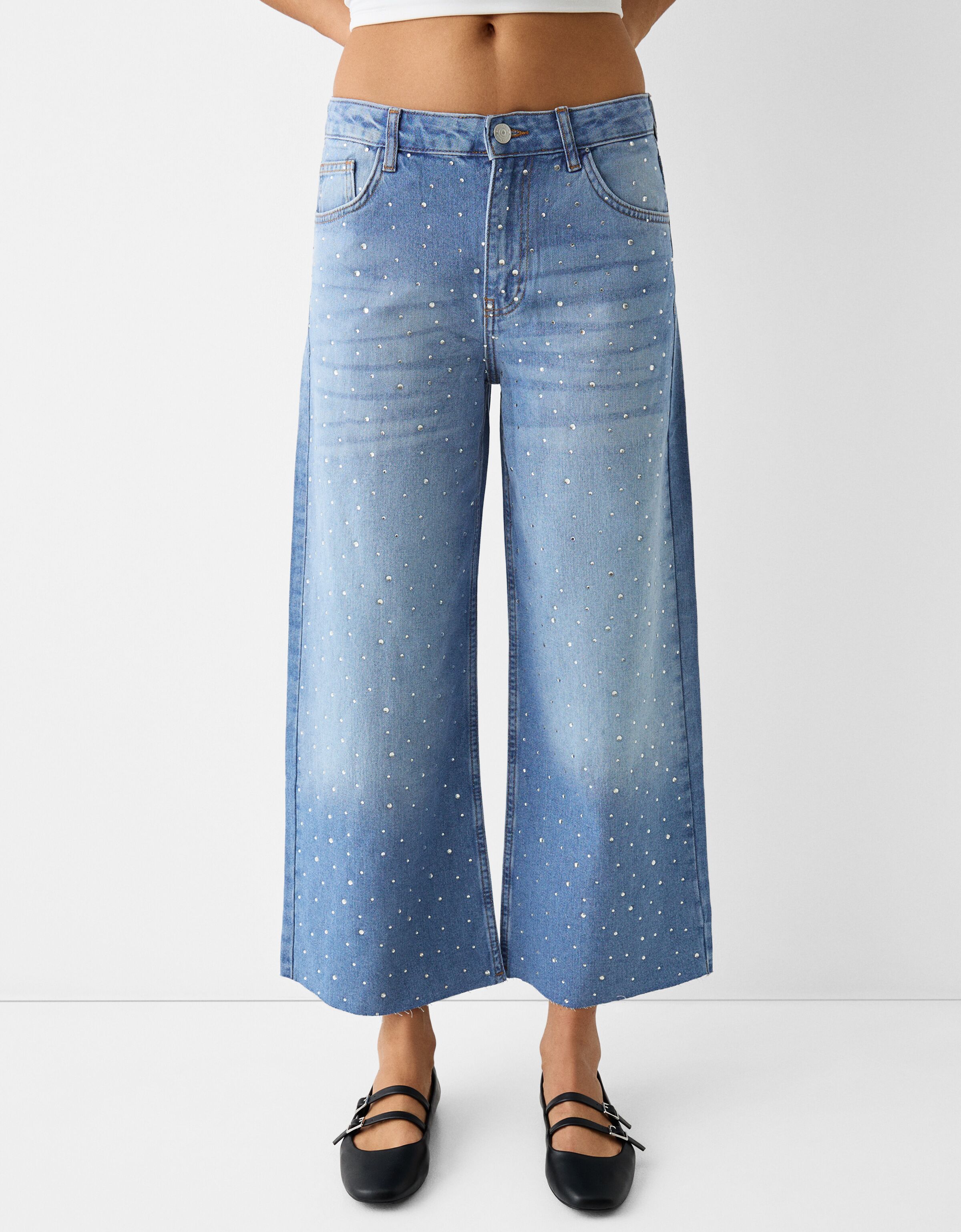 Culotte cheap jeans bershka