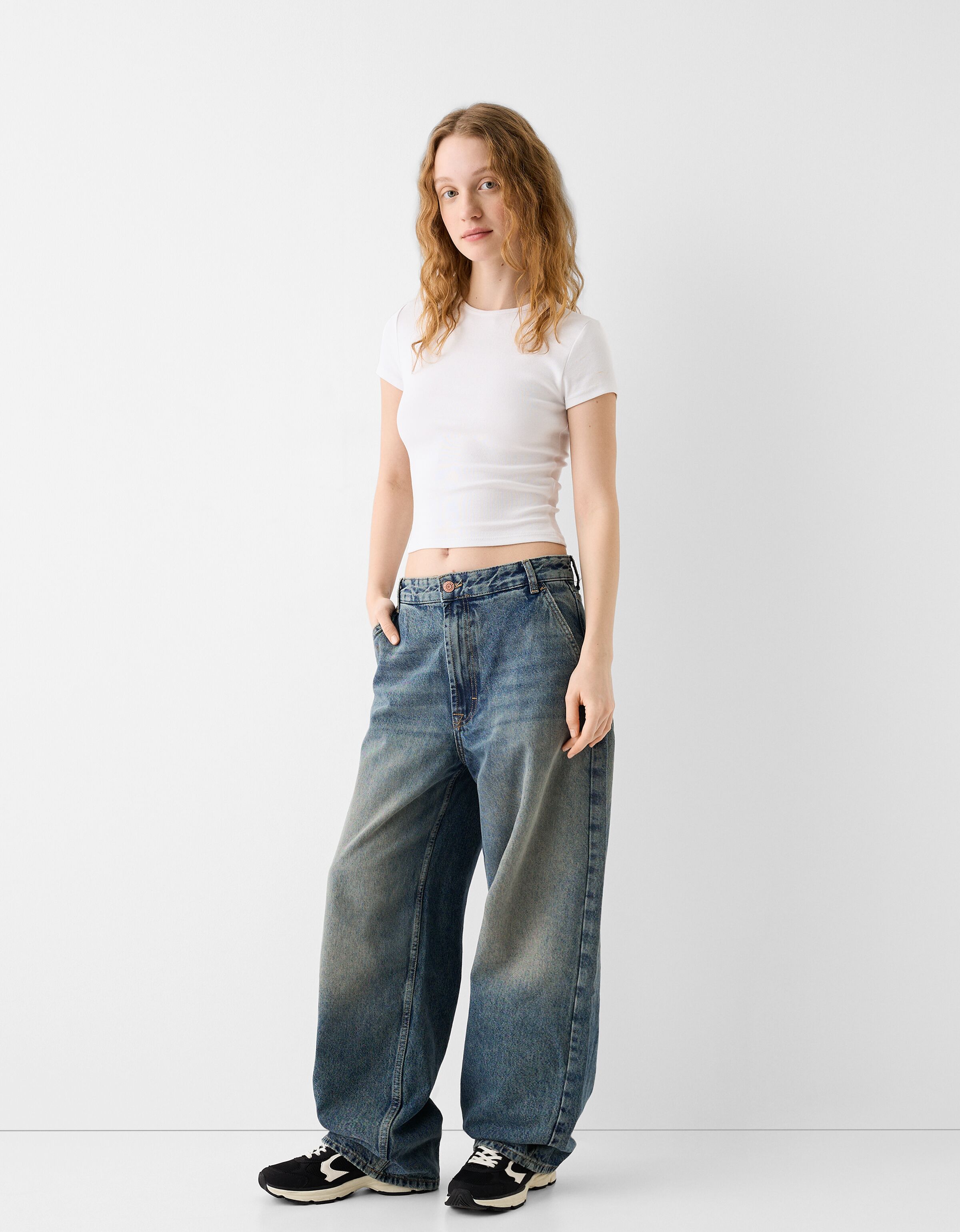 Pantalón discount slouchy bershka
