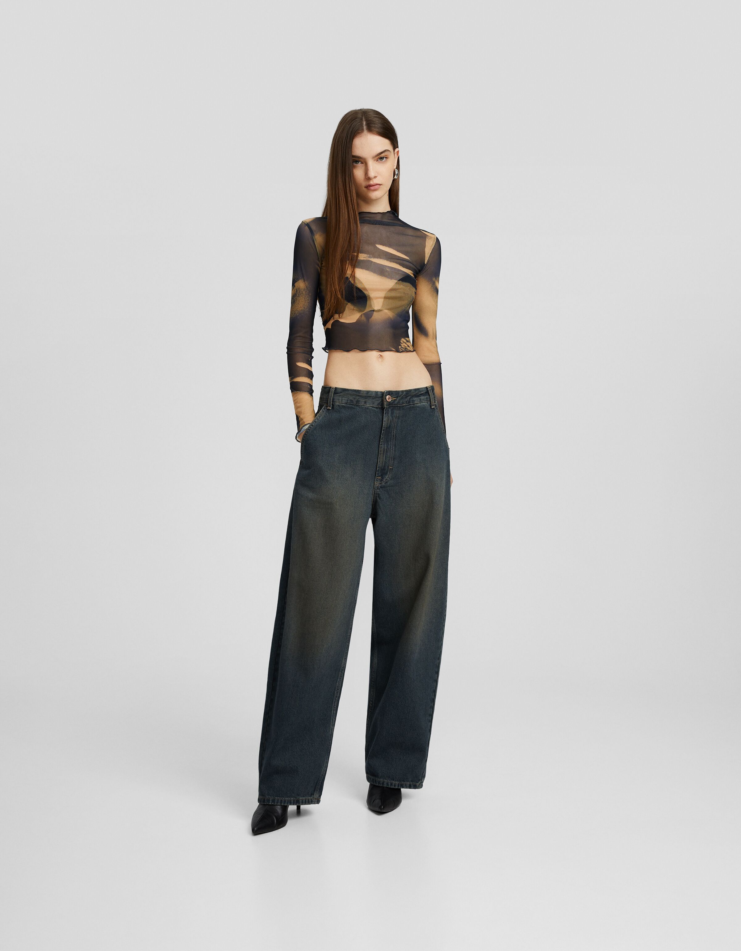 Pantalon slouchy bershka sales