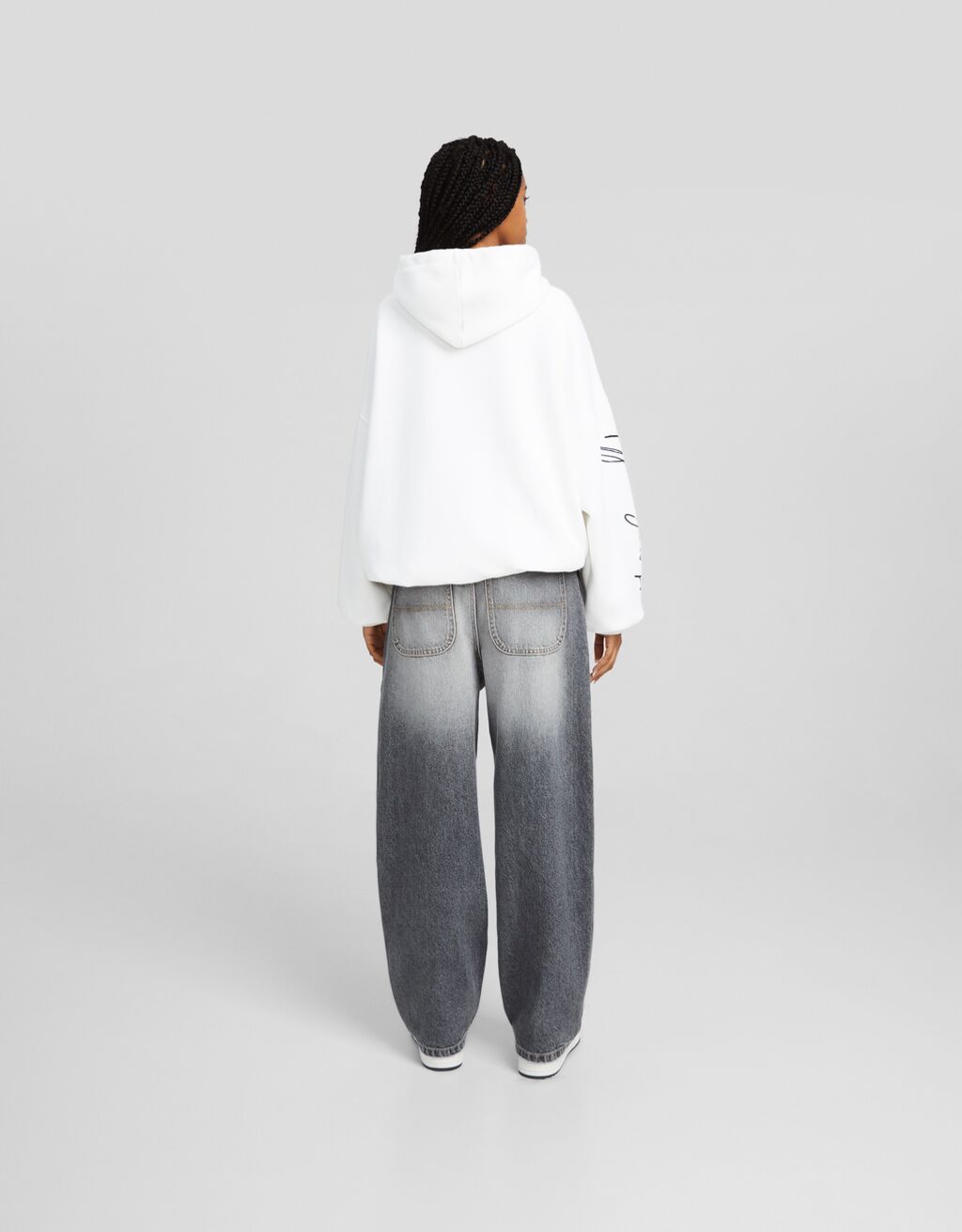 Jean skater fit effet délavé-Gris foncé-2