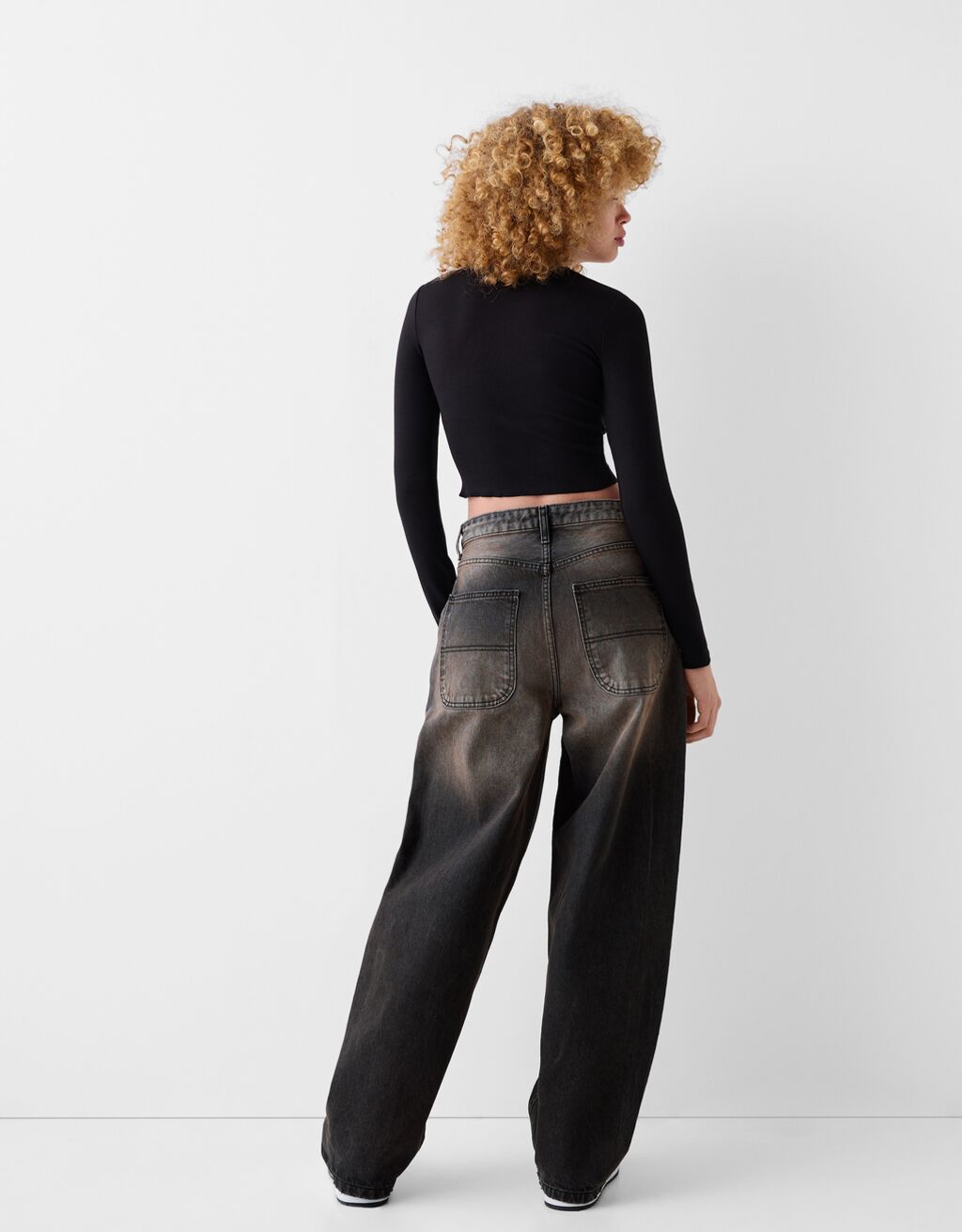 Jean skater fit effet délavé-Gris-2