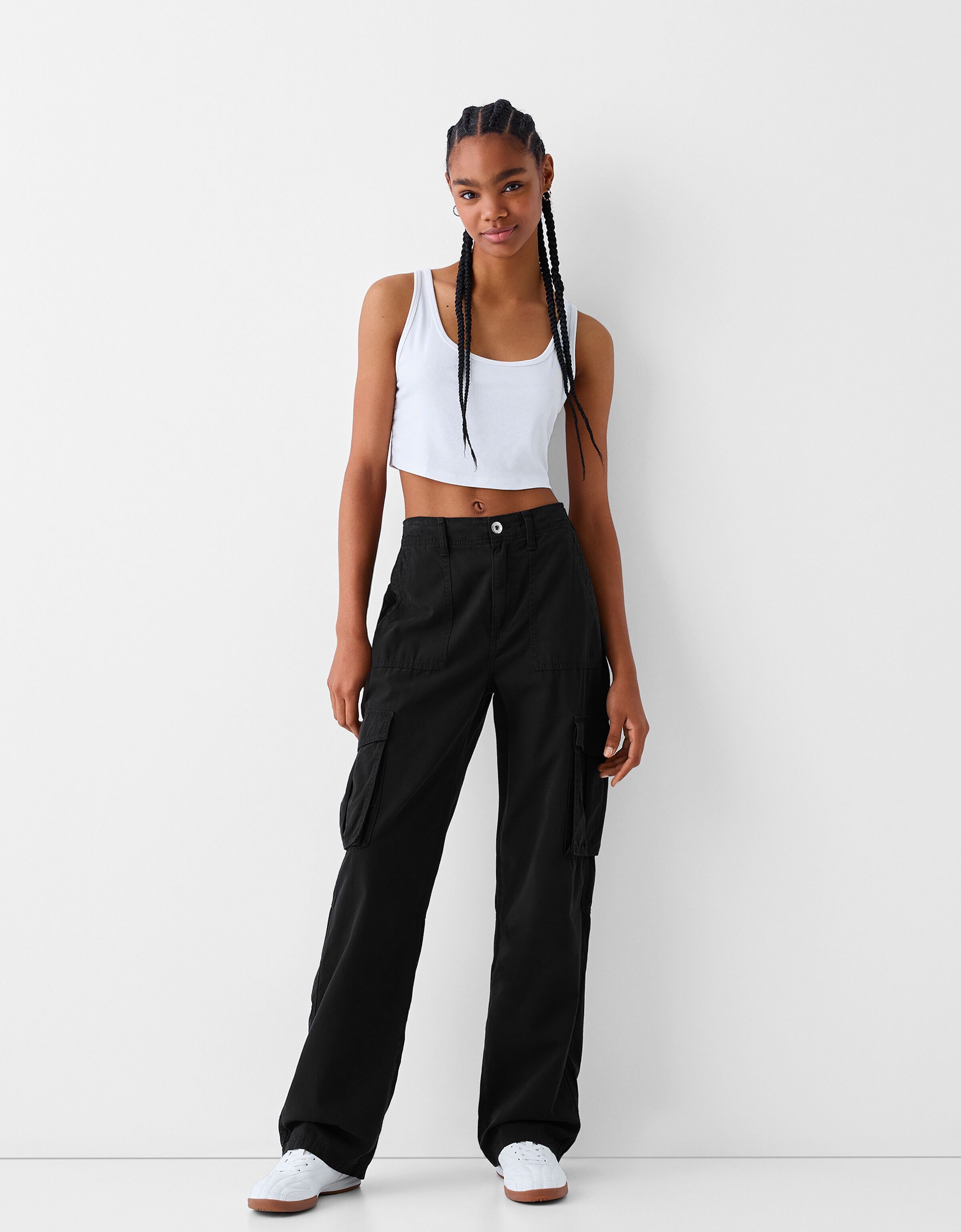 Pantalones de vestir bershka mujer deals