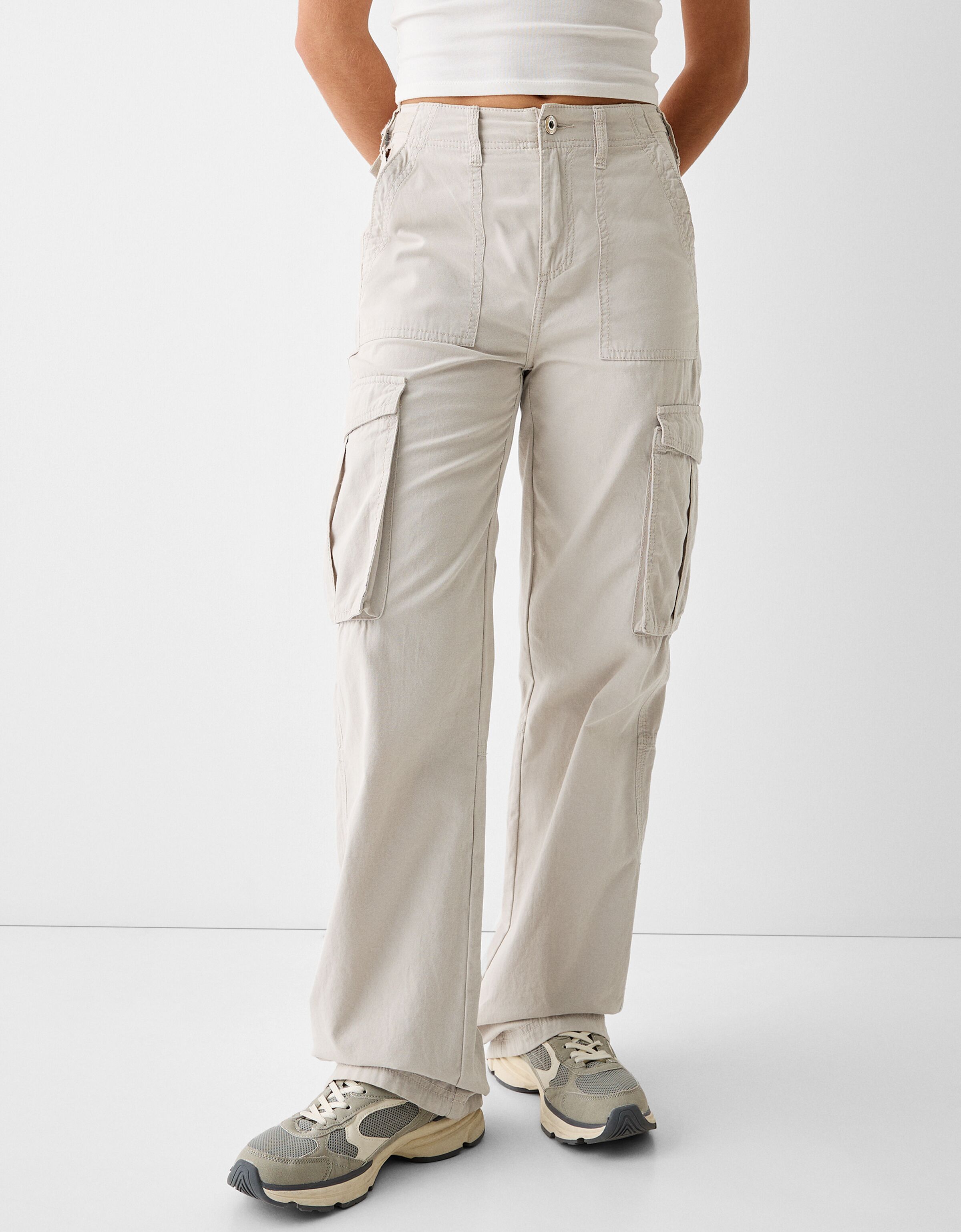 Straight on sale cargo trousers