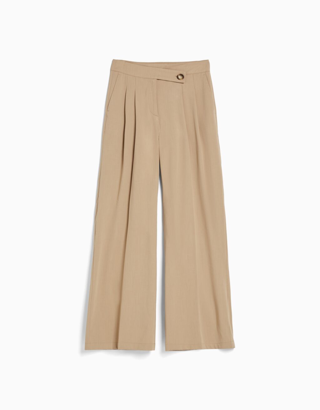 Wide-leg tailoring trousers-Camel-4