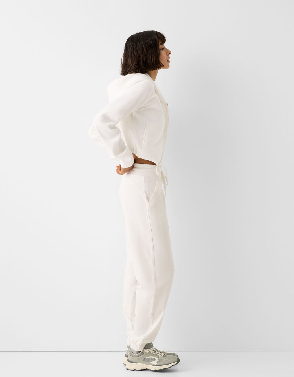Bershka plush joggers best sale