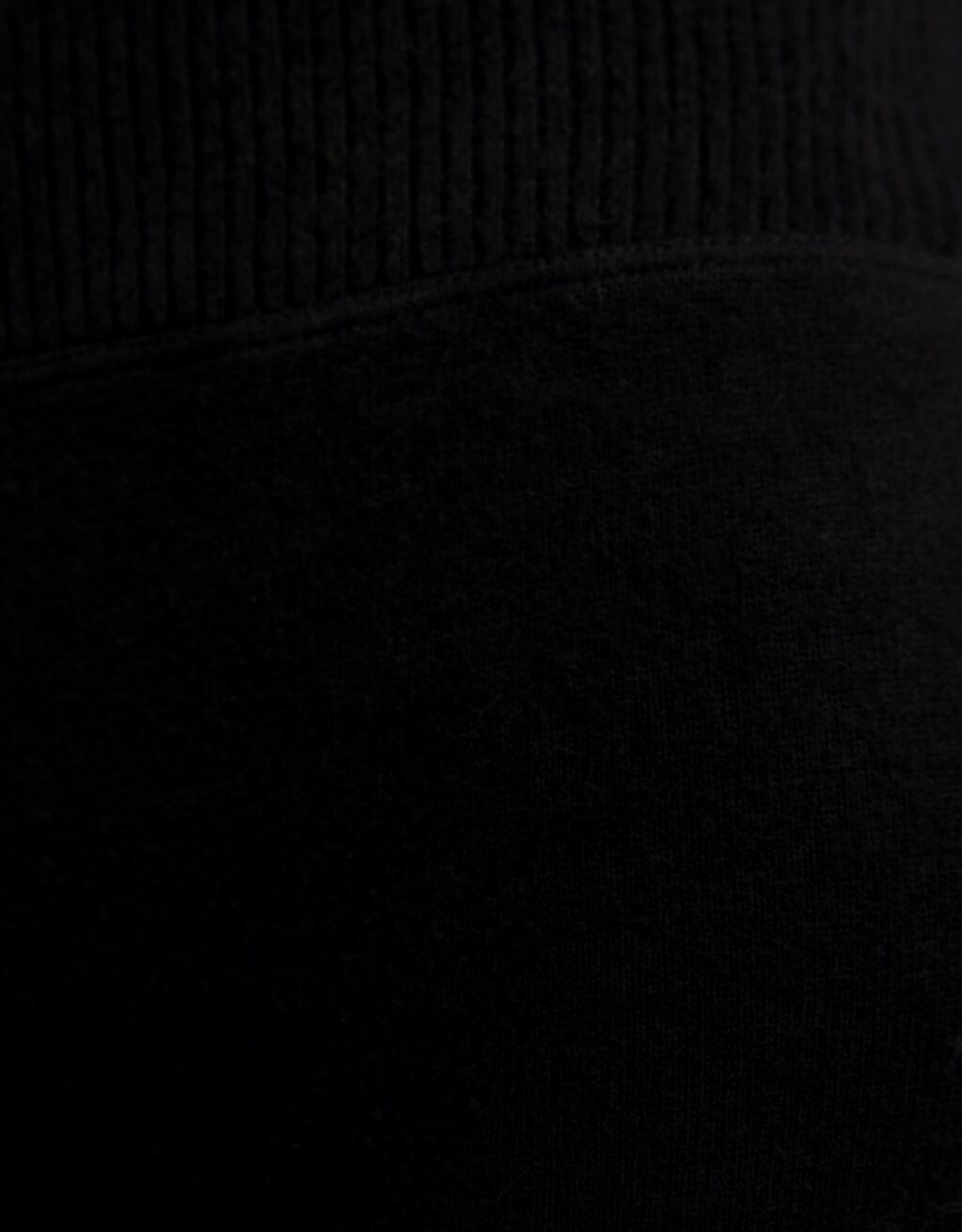 Knit flared trousers-Black-5