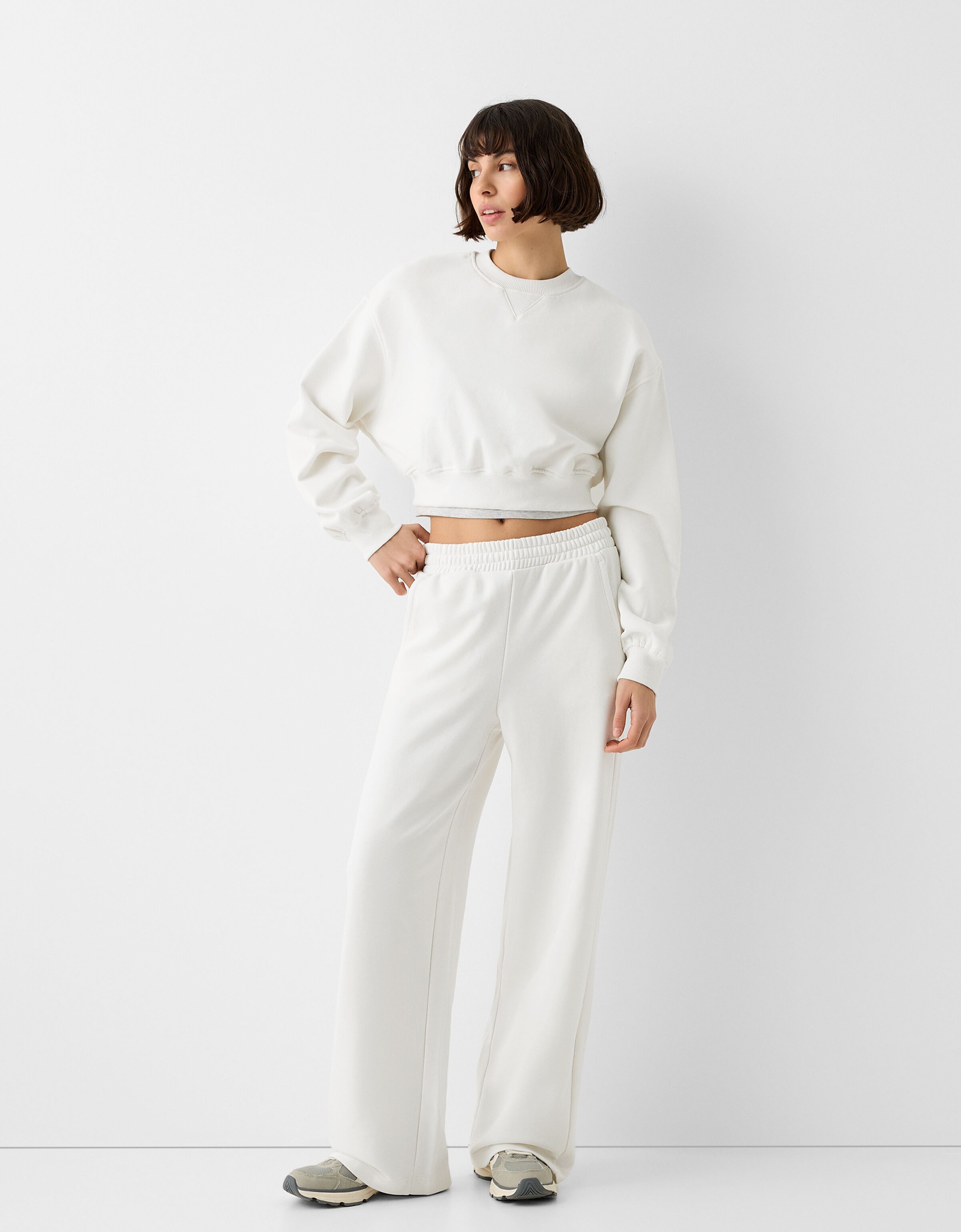 Pantalon plissé femme hotsell bershka