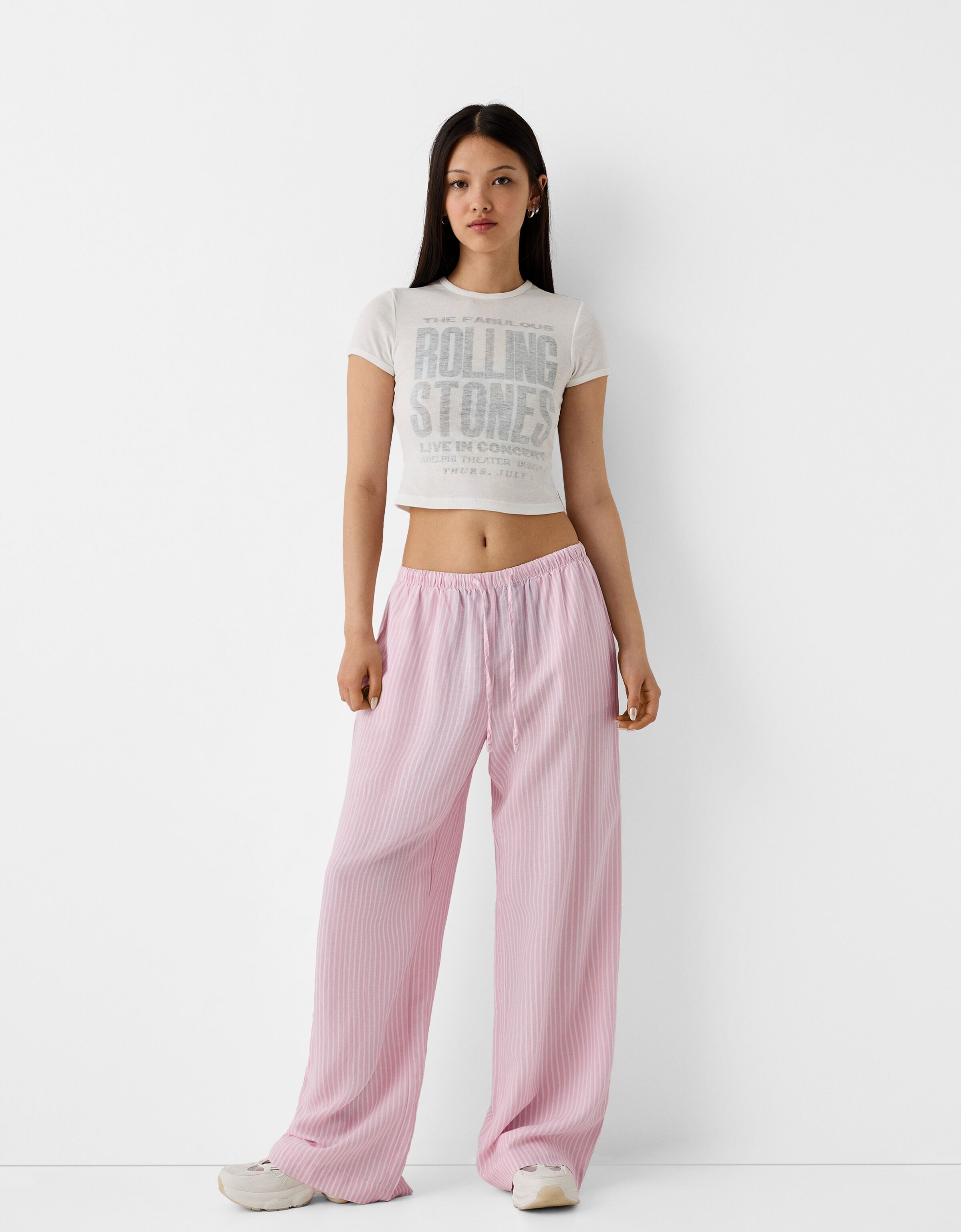 Bershka striped jeans store
