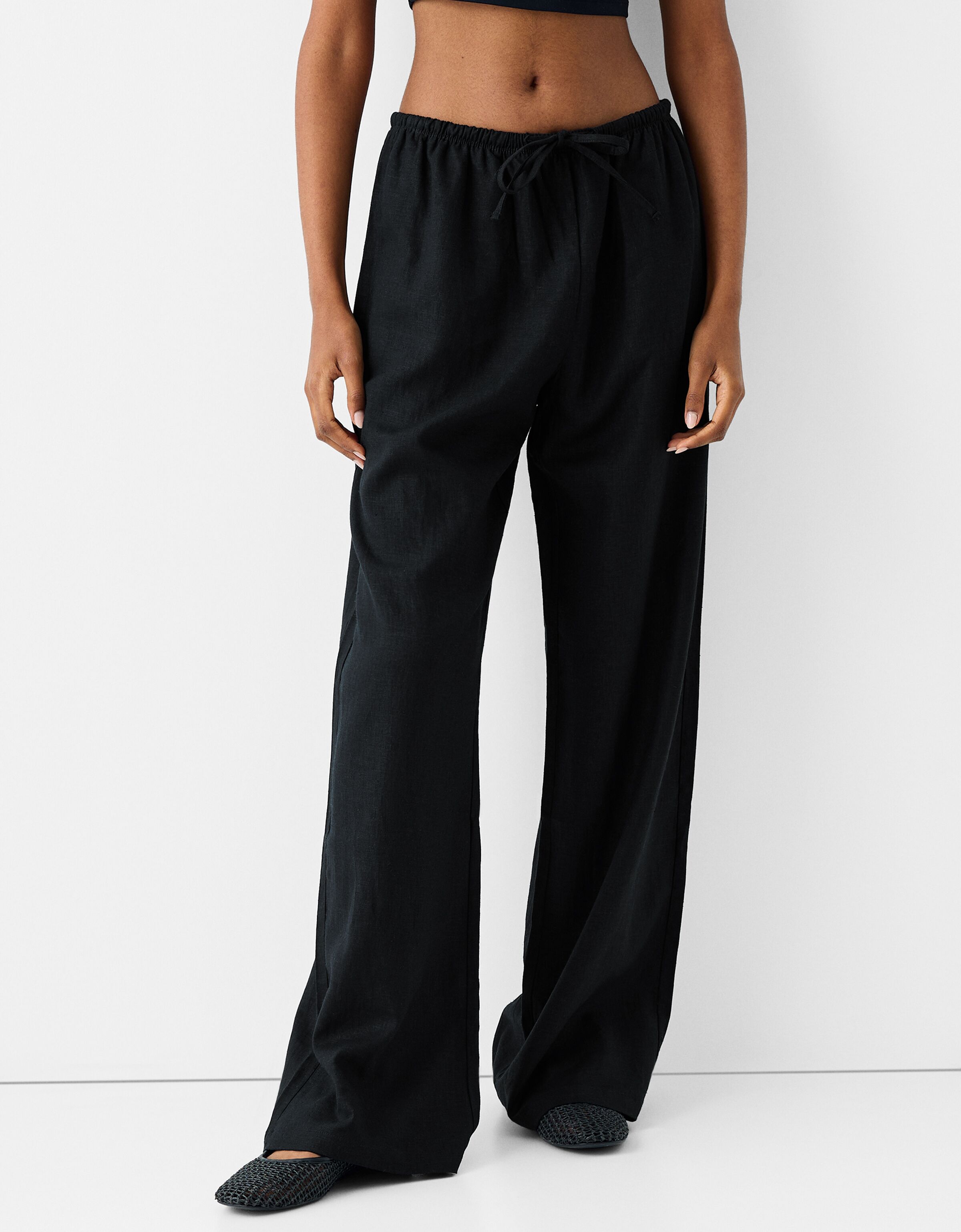 Highbury Linen Pants - Black | Boden US