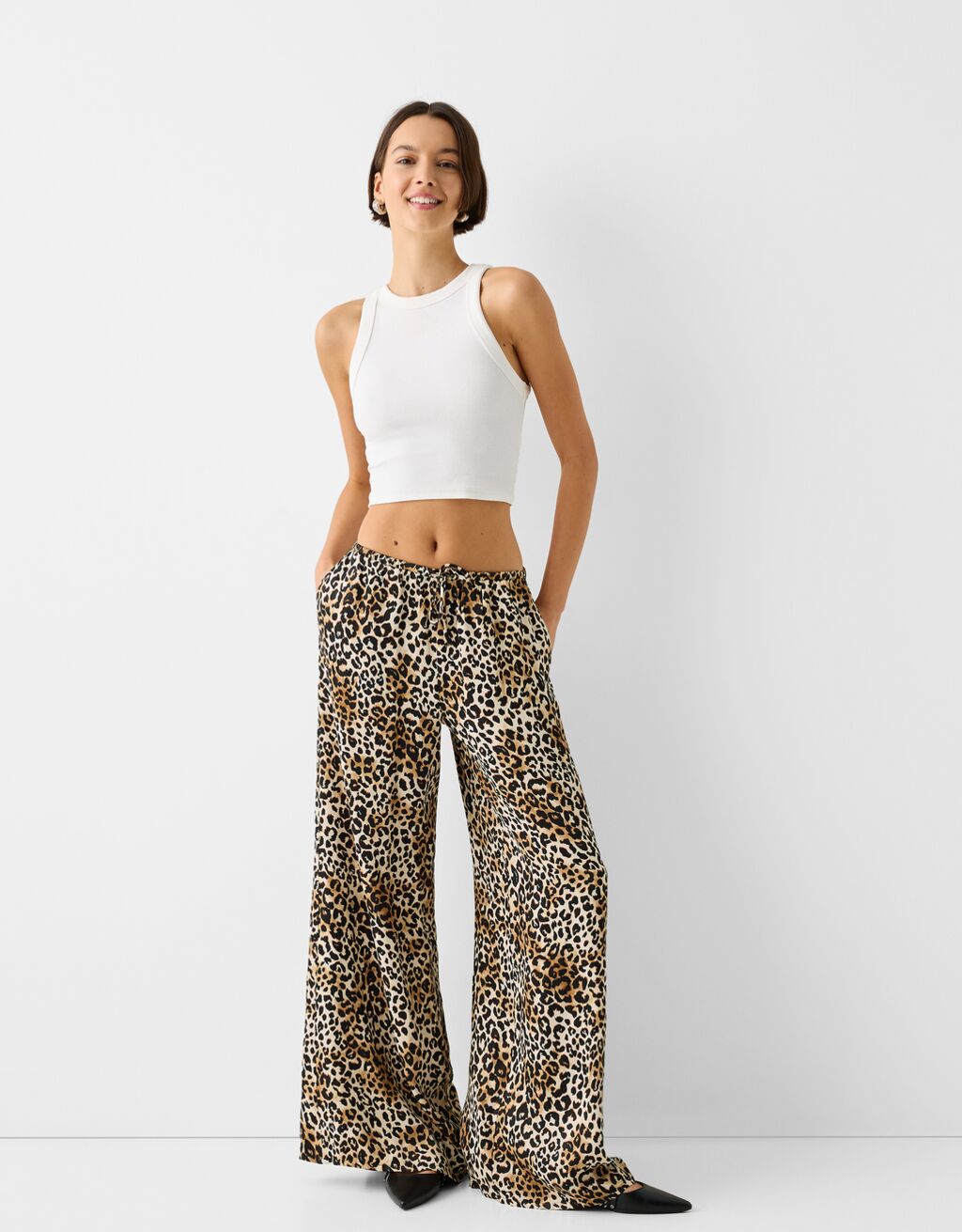 ZARA PRINTED PALAZZO Pants M 2349/270 £31.36 - PicClick UK