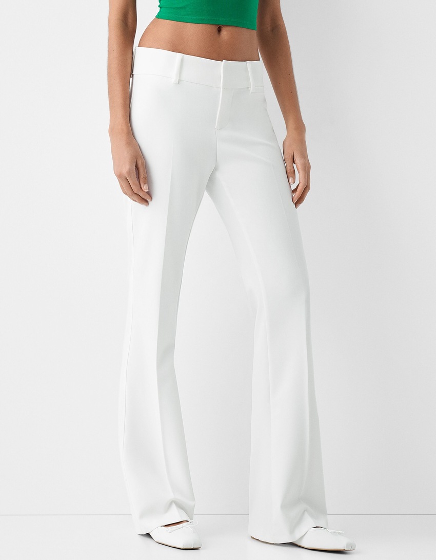 Pantalon flare tailoring-Écru-1
