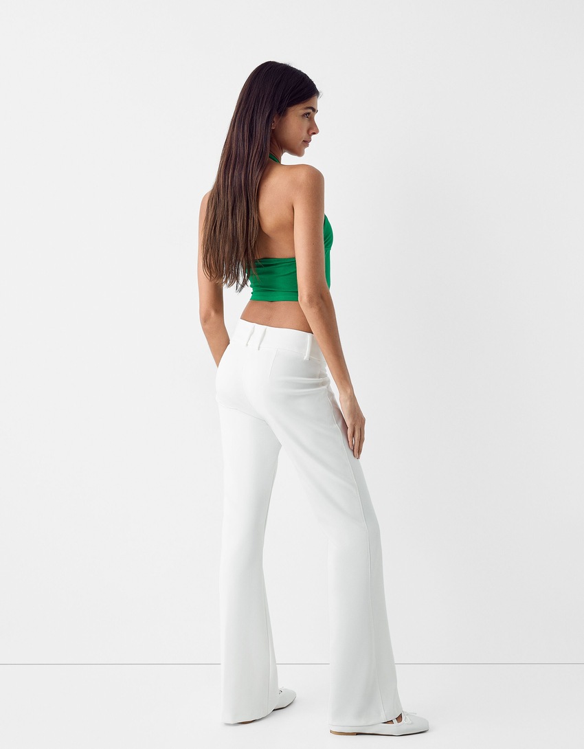 Pantalon flare tailoring-Écru-2