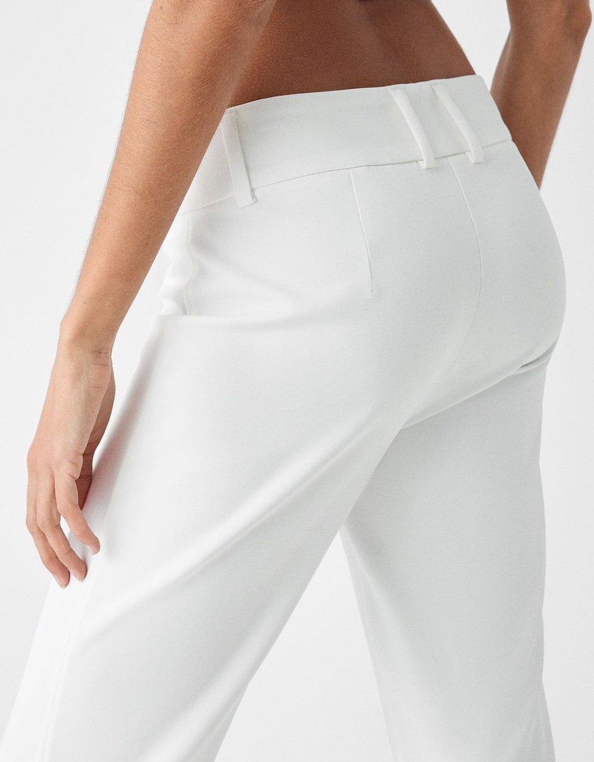 Pantalon flare tailoring-Écru-3