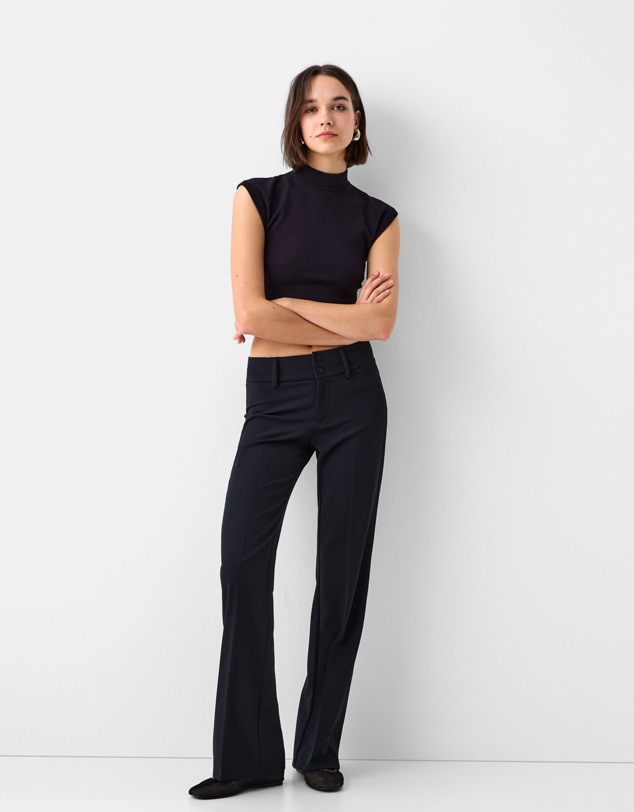 Flared trousers bershka top