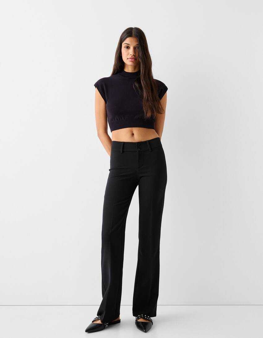 Tailored flared trousers - Trousers - Women