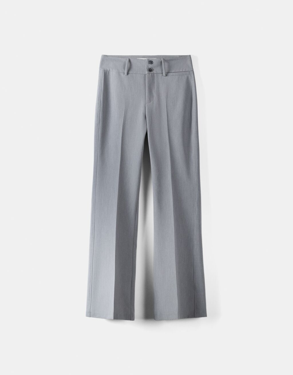 Tailored flared pants-Grey-4