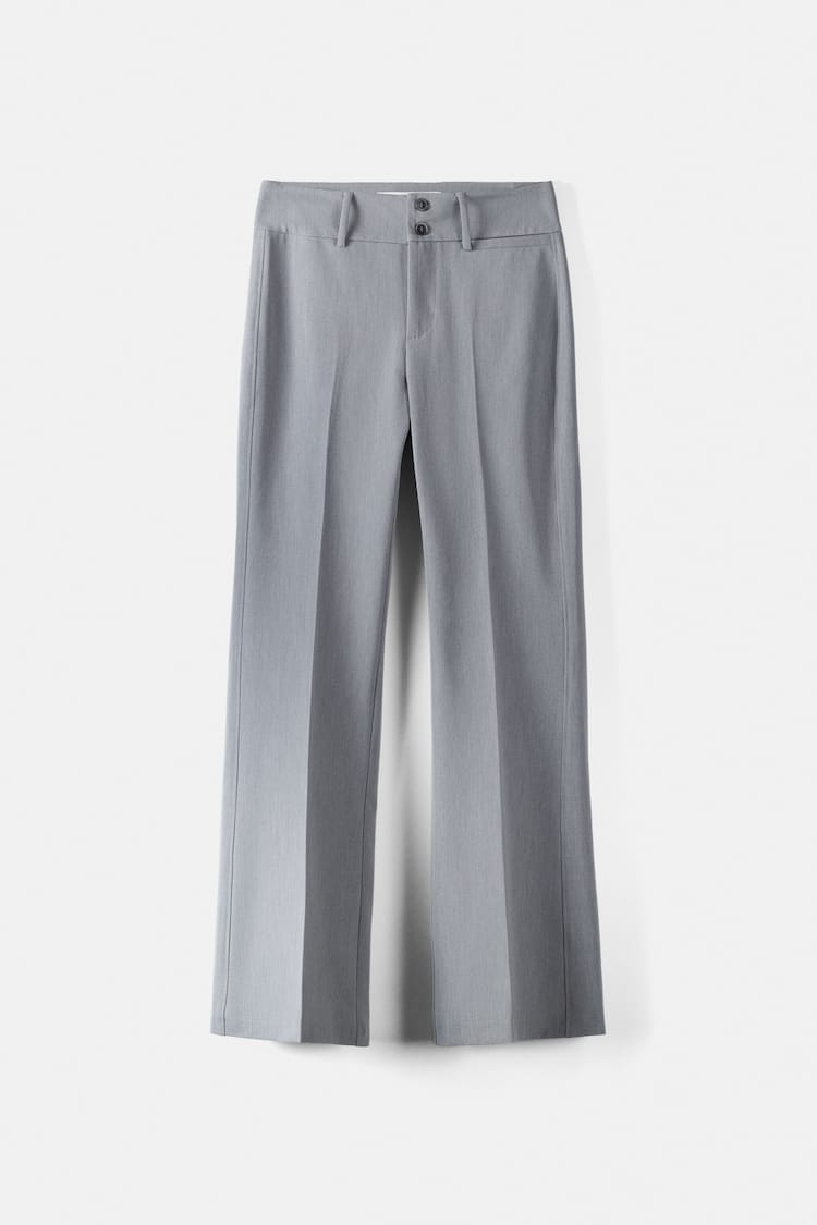 Tailored fit flared trousers