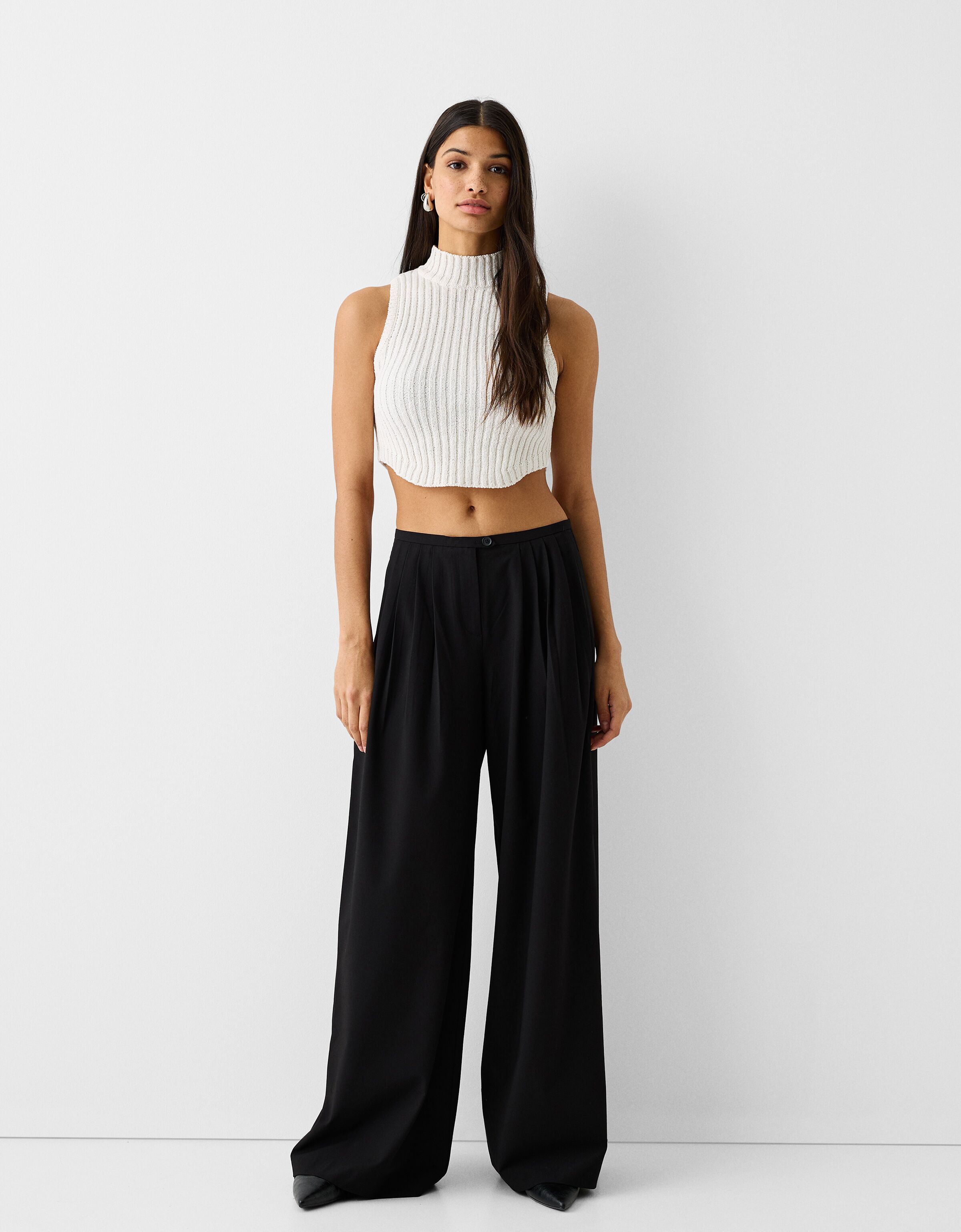 High Waisted Tailored Straight Leg Trousers | Nasty Gal