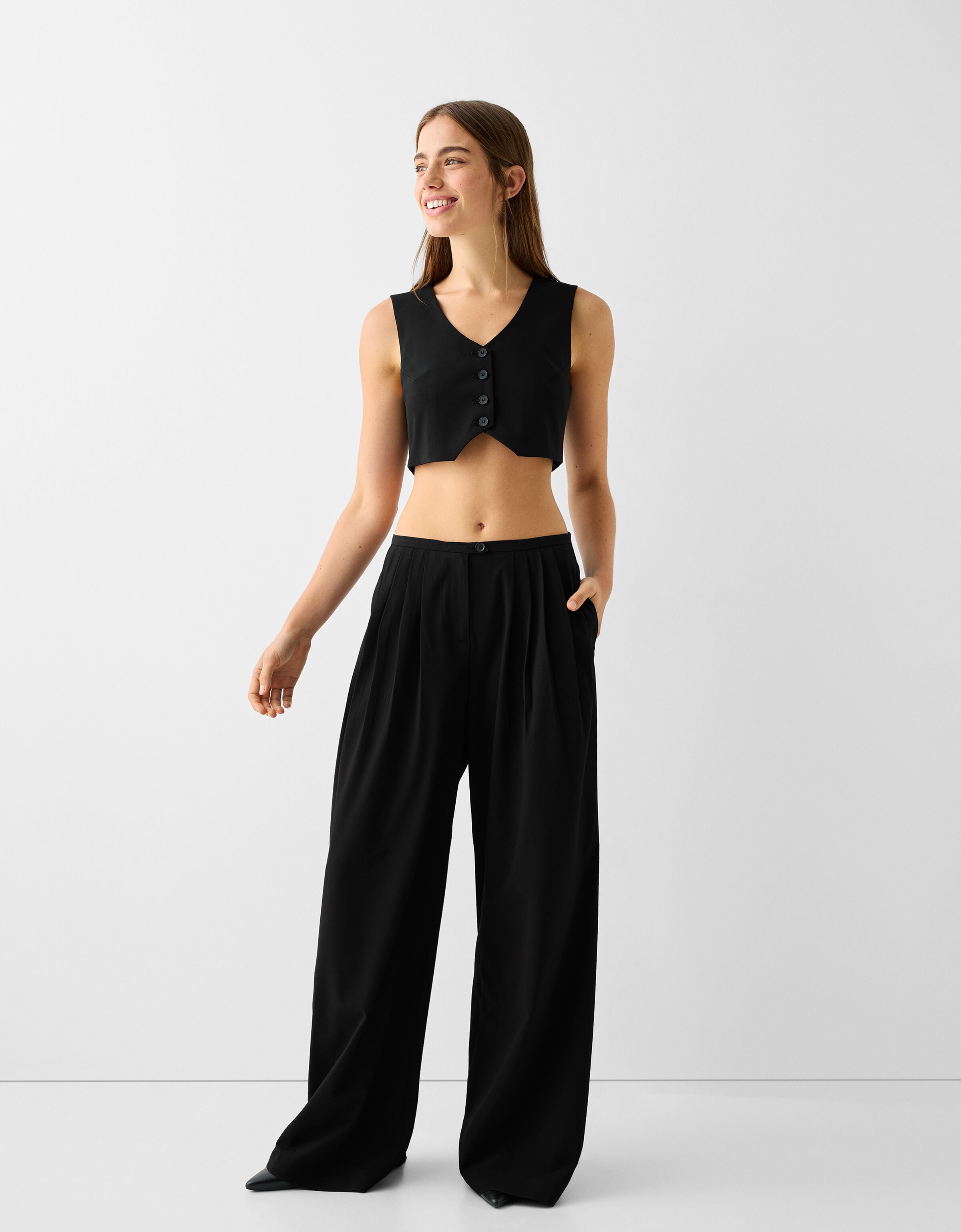 Pleated deals trousers women